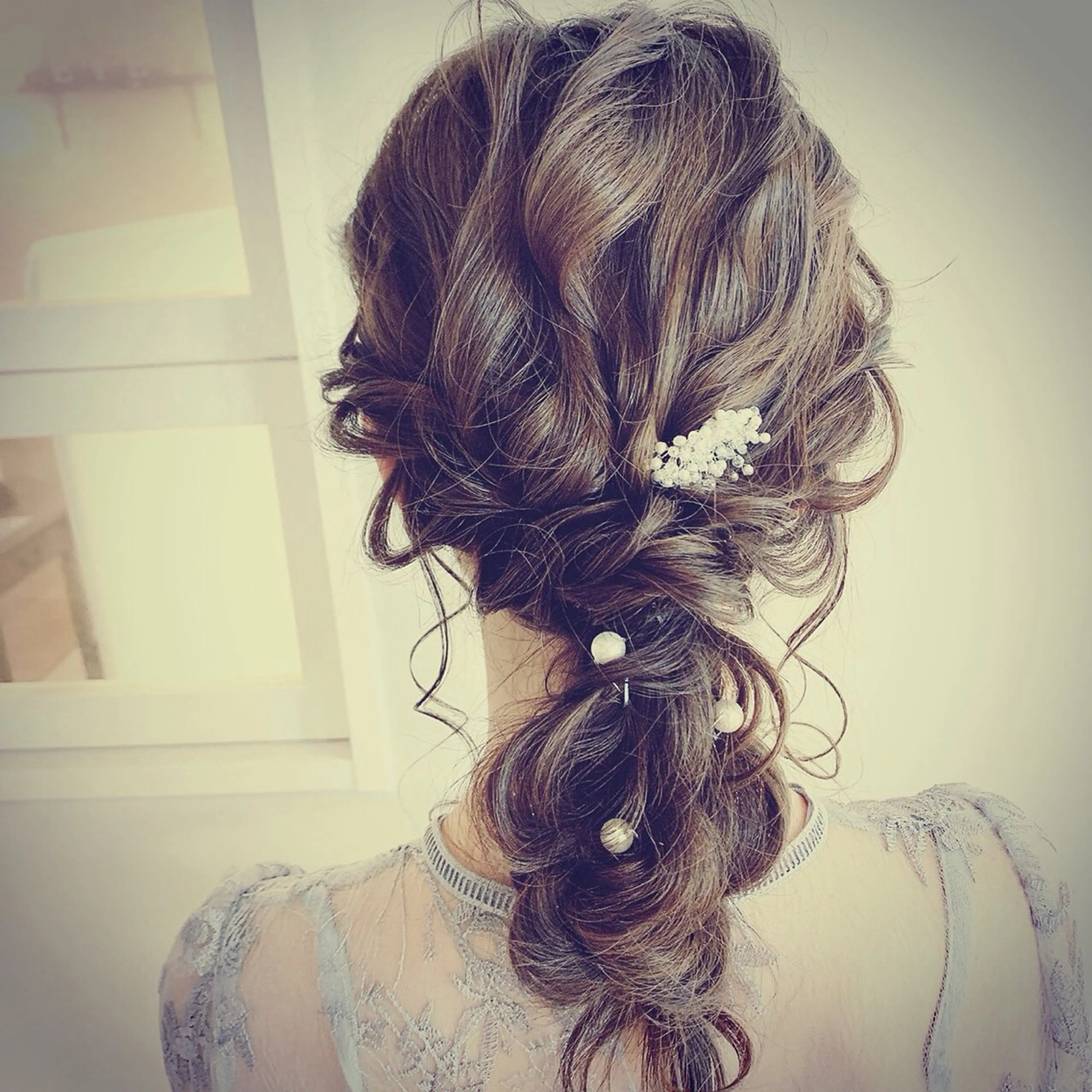 セミロング カラー ヘアアレンジ アッシュ アッシュブラウン ブラウンカラー au美容室所属・au栄矢場町 水素髪質改善Tのヘアスタイル