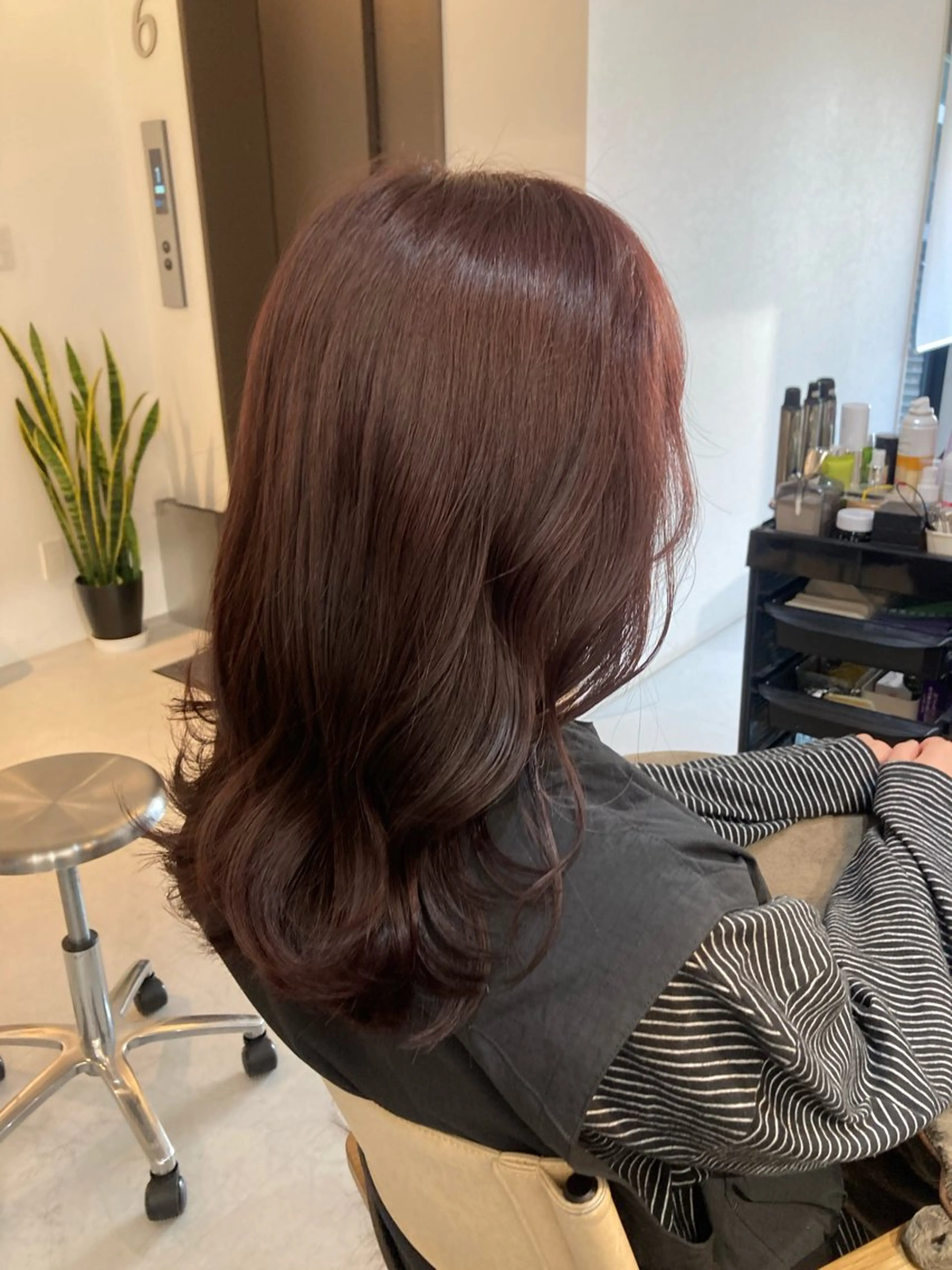 セミロング ✨色持ちの良い艶 カラー✨蟹江真世のヘアスタイル