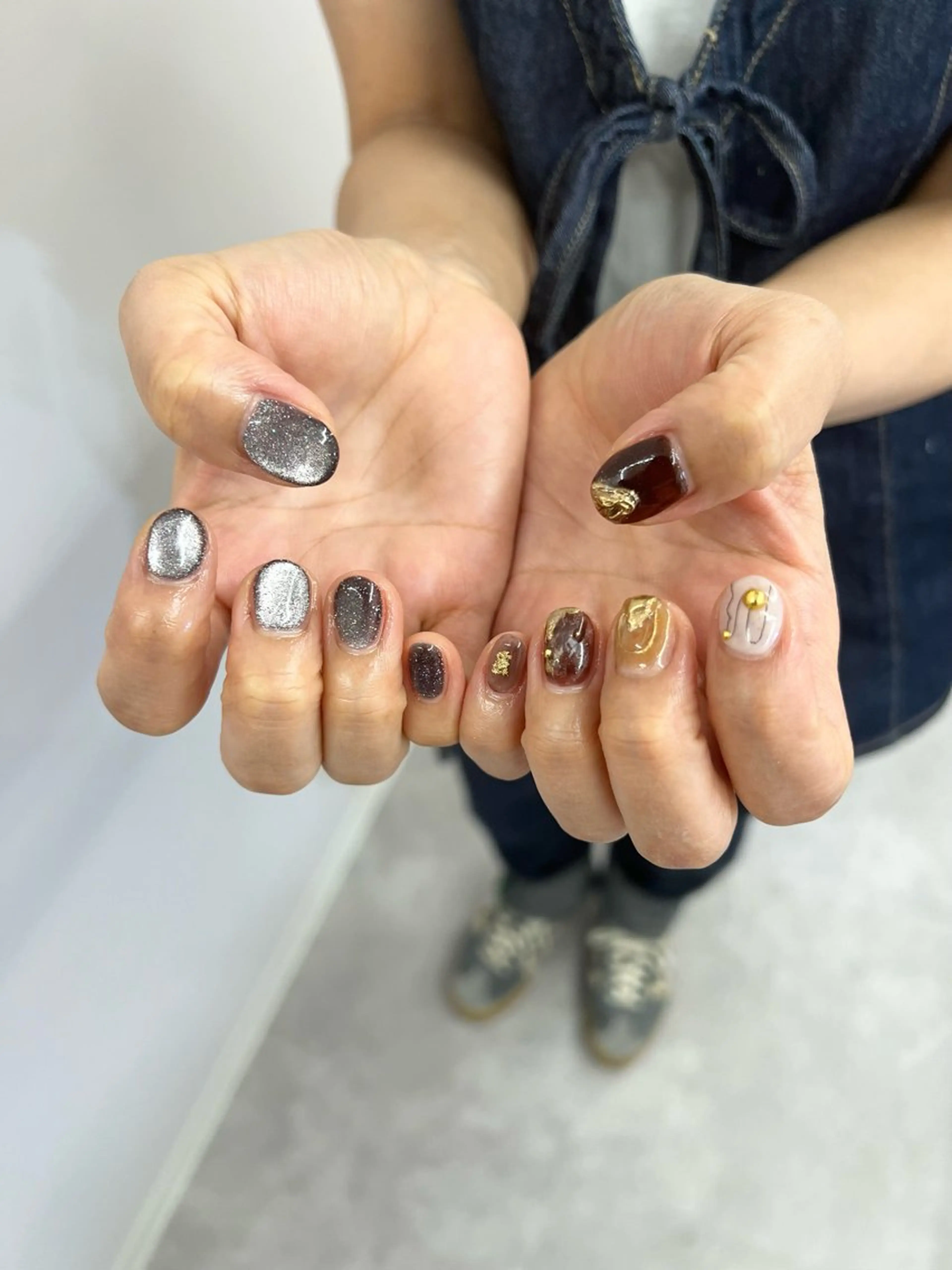ネイル ジェルネイル 韓国ネイル マグネットネイル ニュアンスネイル ワンカラーネイル ハンドネイル ハンドケア Bana_ Nailのネイルデザイン