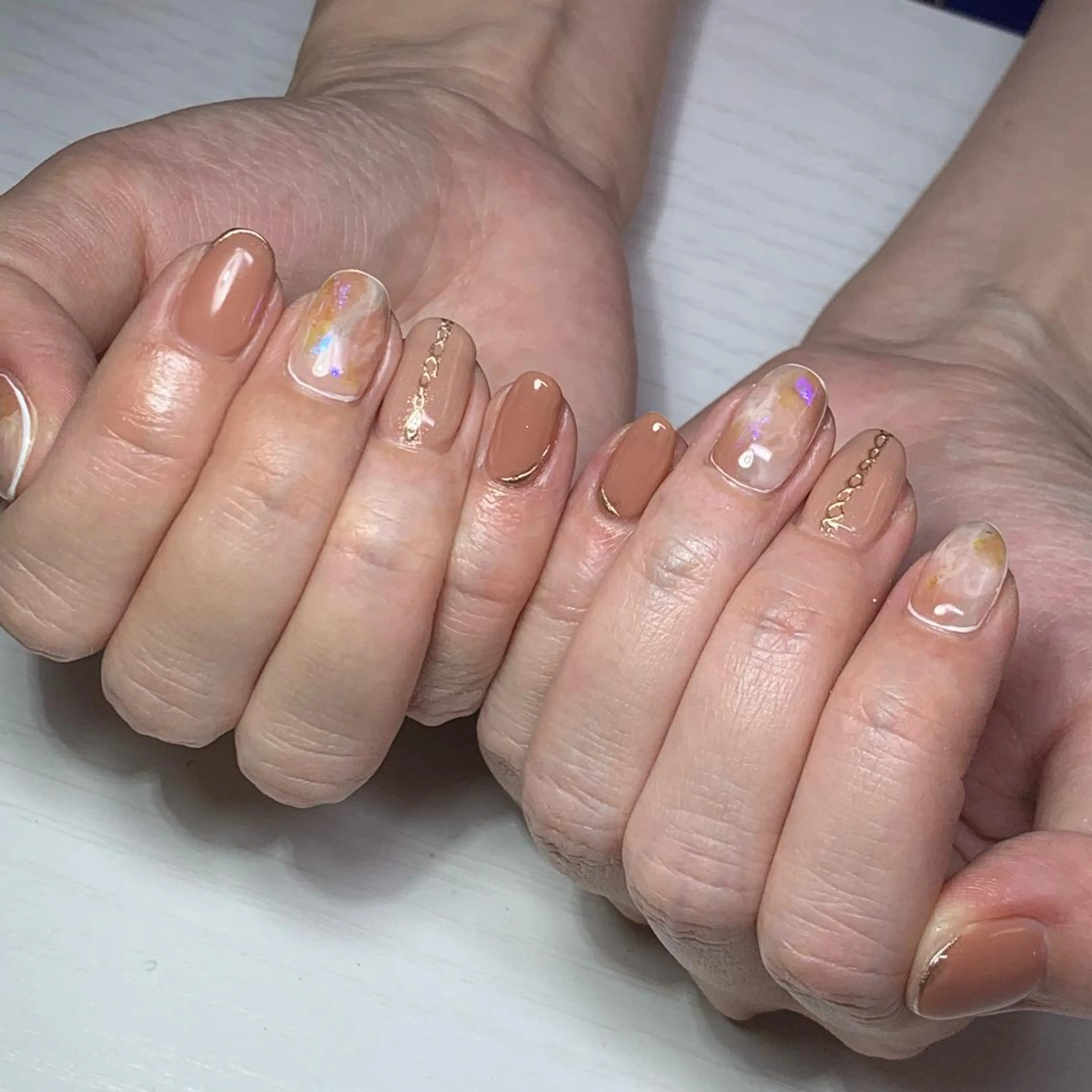 ネイル ハンドネイル καρδιά -ｶﾙﾃﾞｨｱ-のネイルデザイン