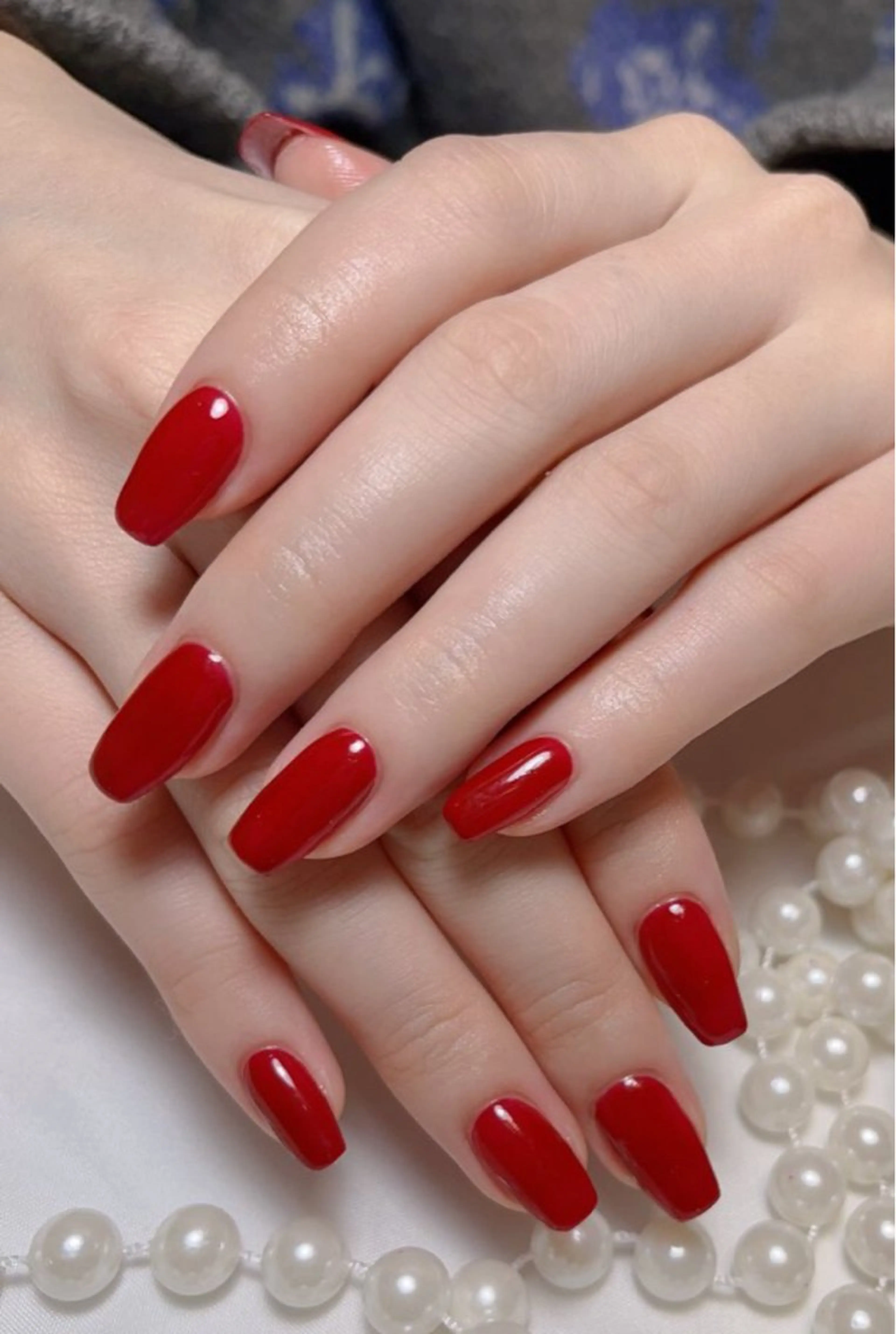 ワンカラーネイルの写真