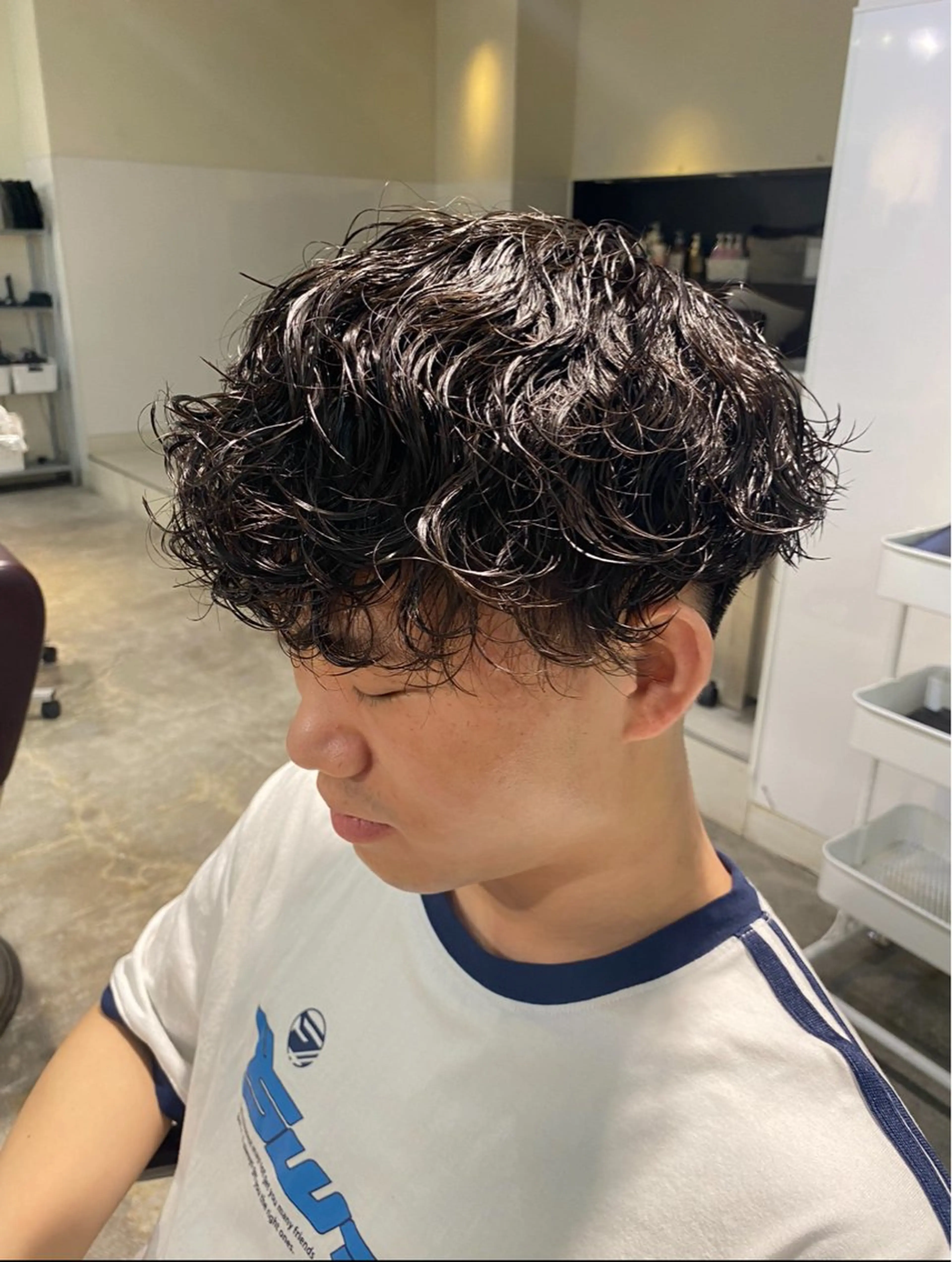 パーマ メンズ パーマ特化/フェザー パーマシャドウ/真生のヘアスタイル