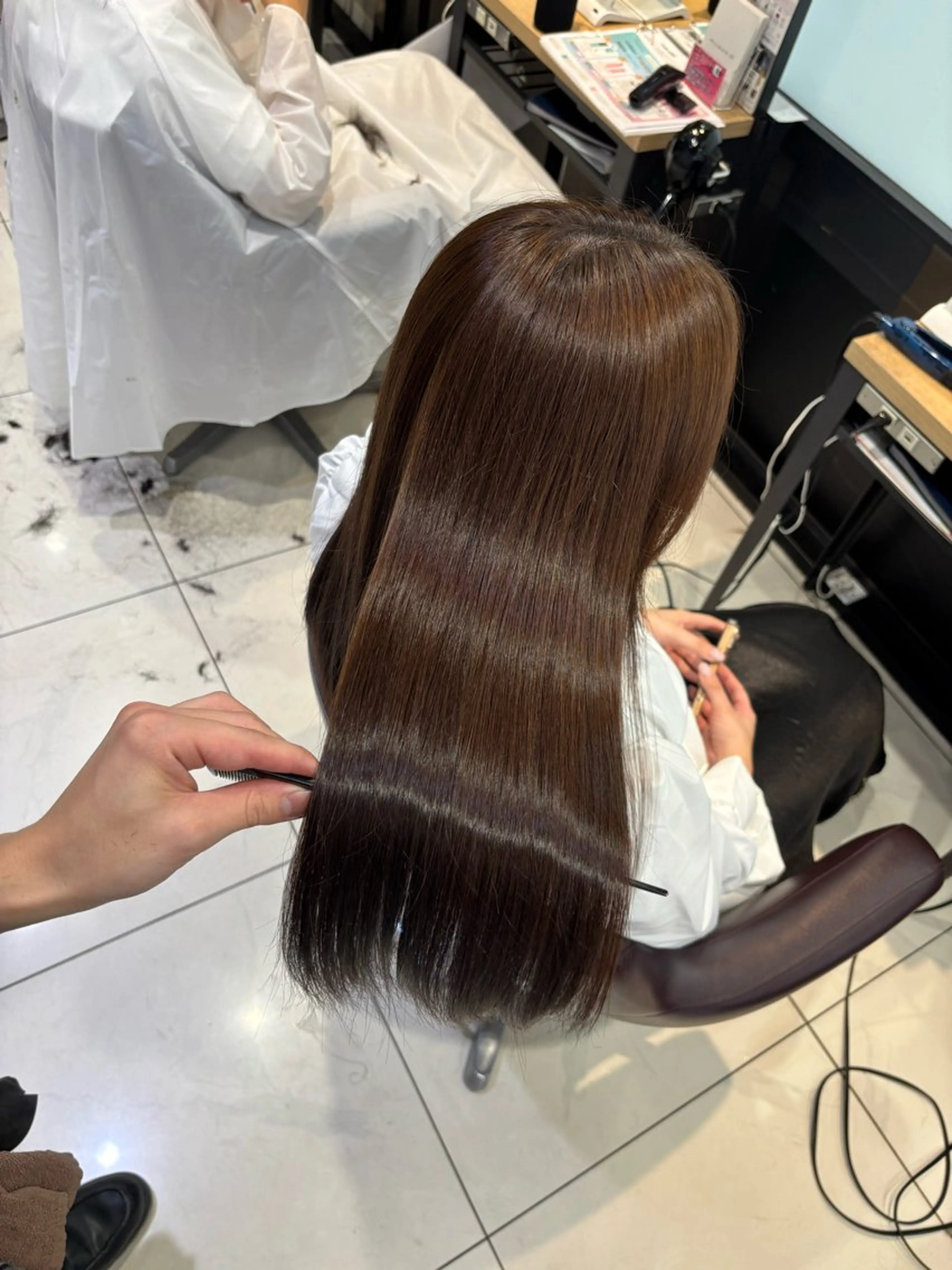 ロング カラー カット ヘアカラー トリートメント 🦋レイヤー✖︎ 髪質改善🦋リョウヤのヘアスタイル