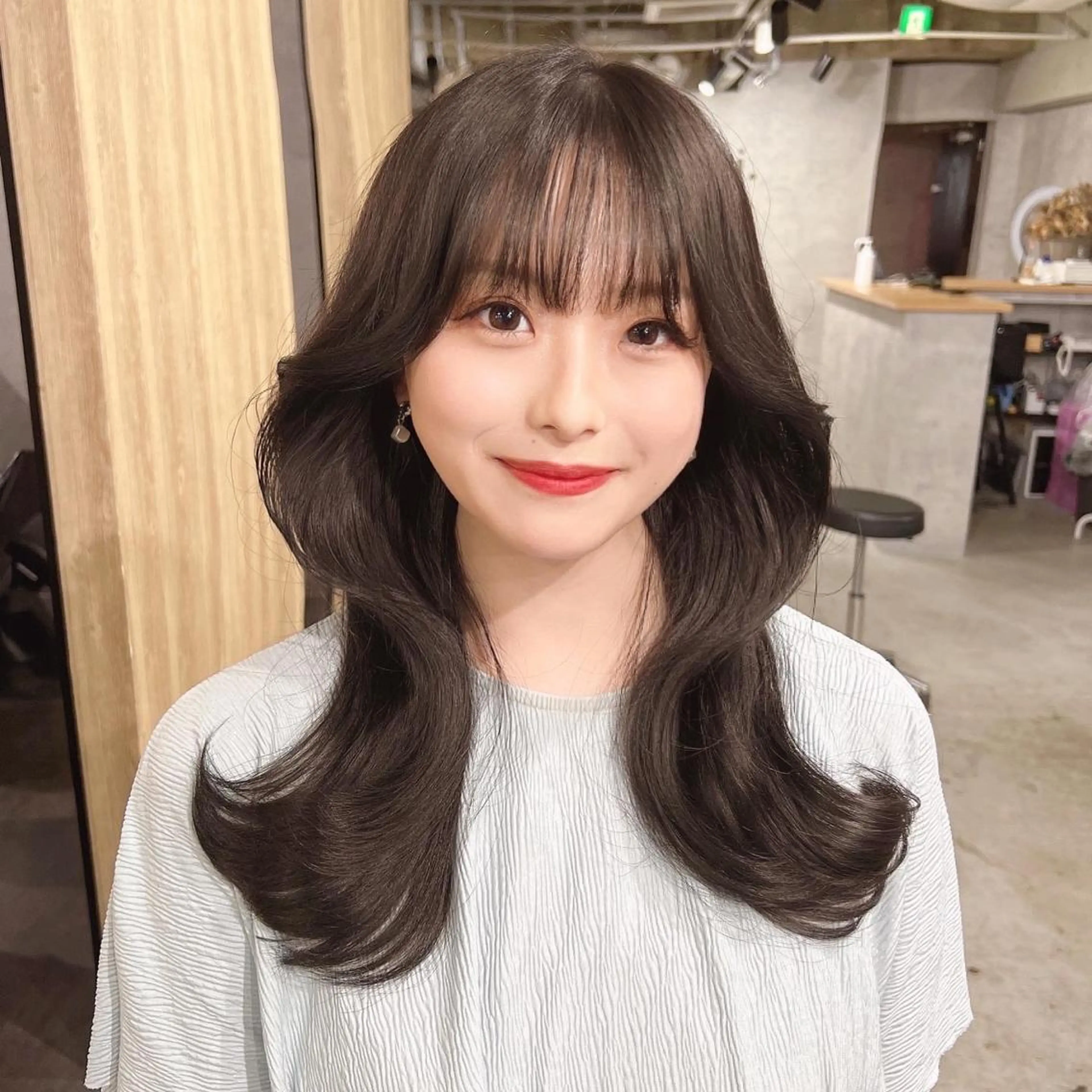 ロング カラー カット ヘアカラー トリートメント ヘッドスパ ヘアセット 韓国レイヤー/ 顔周り💕田中将吾のヘアスタイル