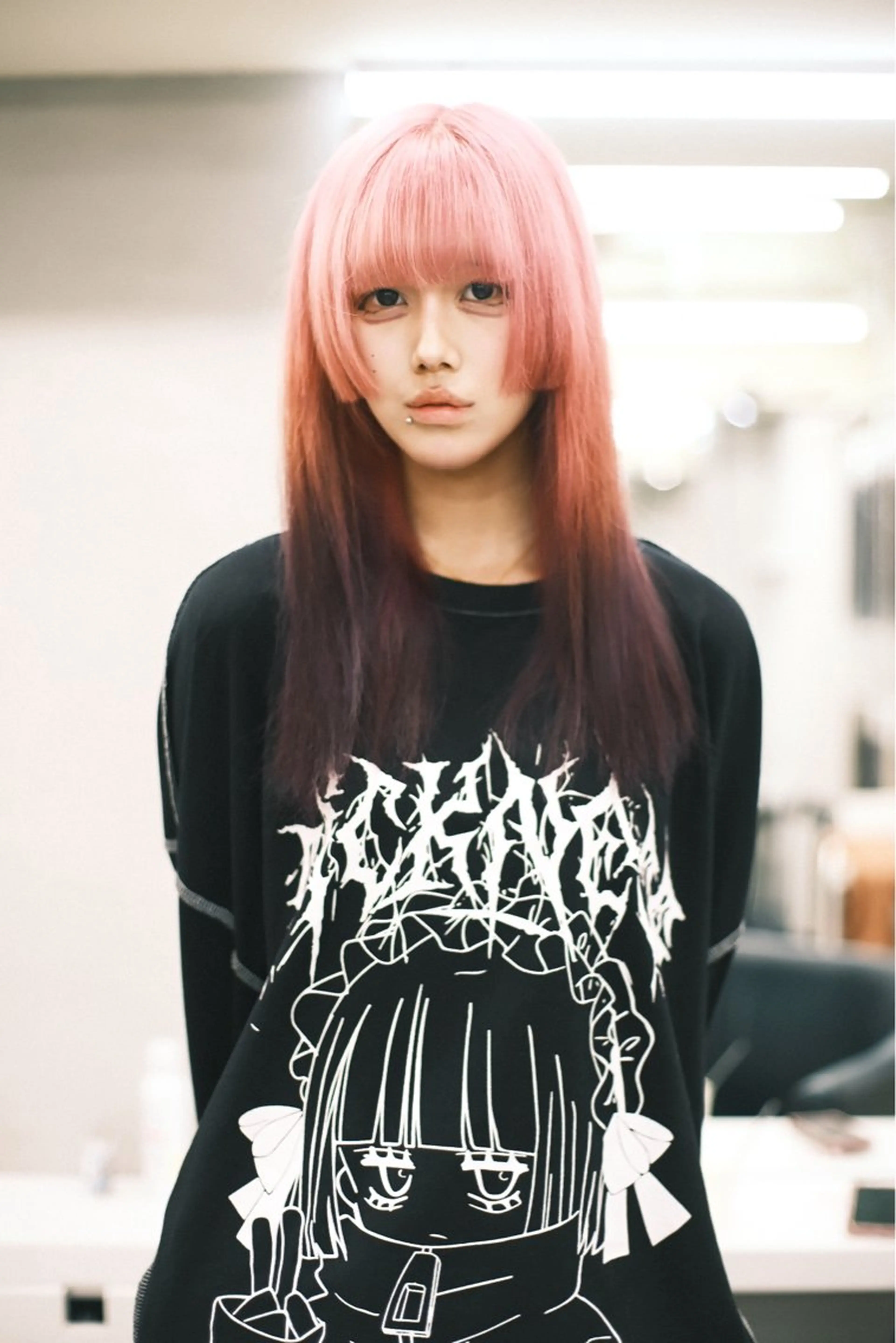 ミディアム カラー ヘアアレンジ カット ヘアカラー トリートメント 個性爆弾💣 ダブルカラー/ゆかのヘアスタイル