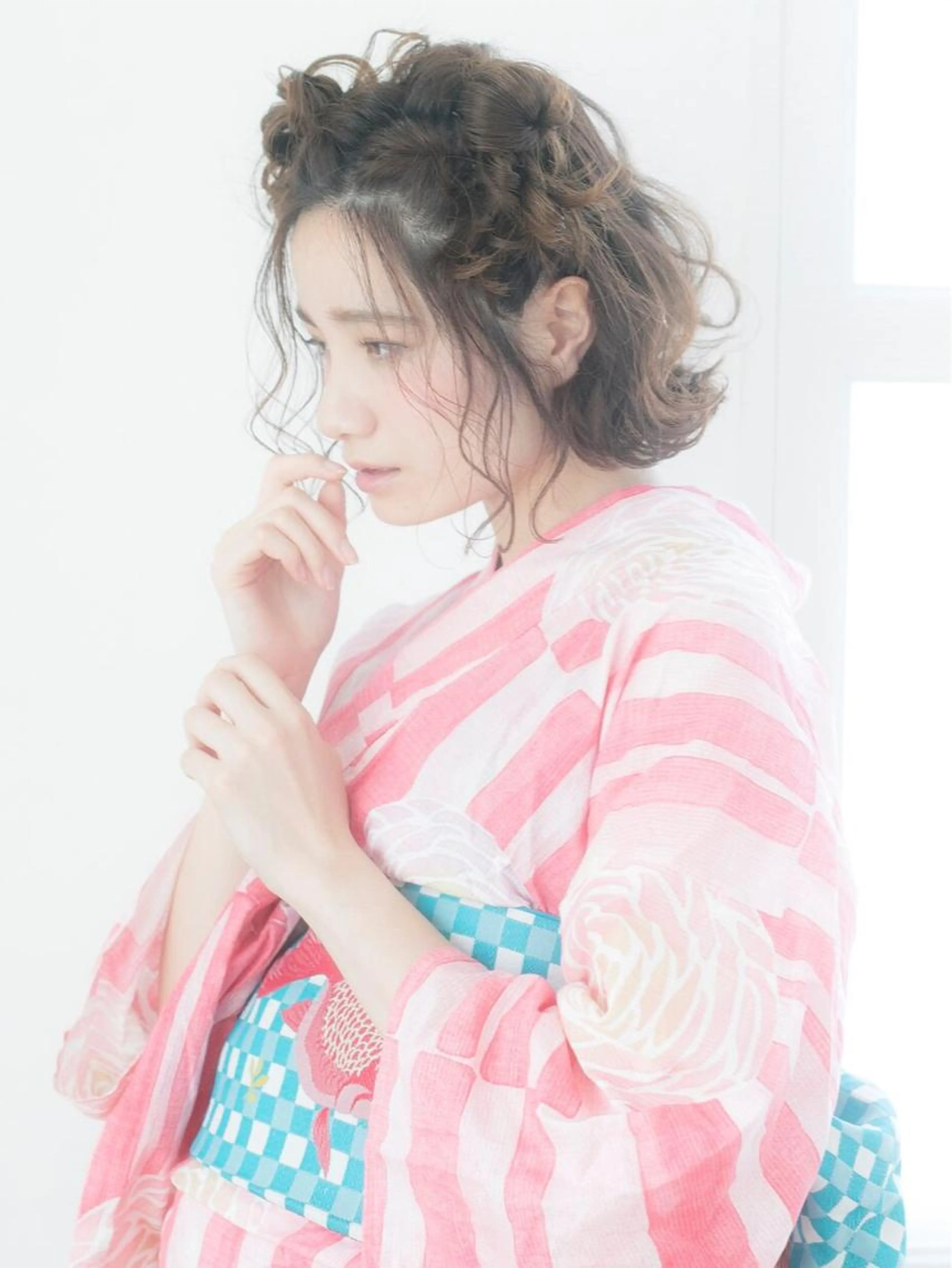 浴衣着付➕可愛いヘアセットの写真