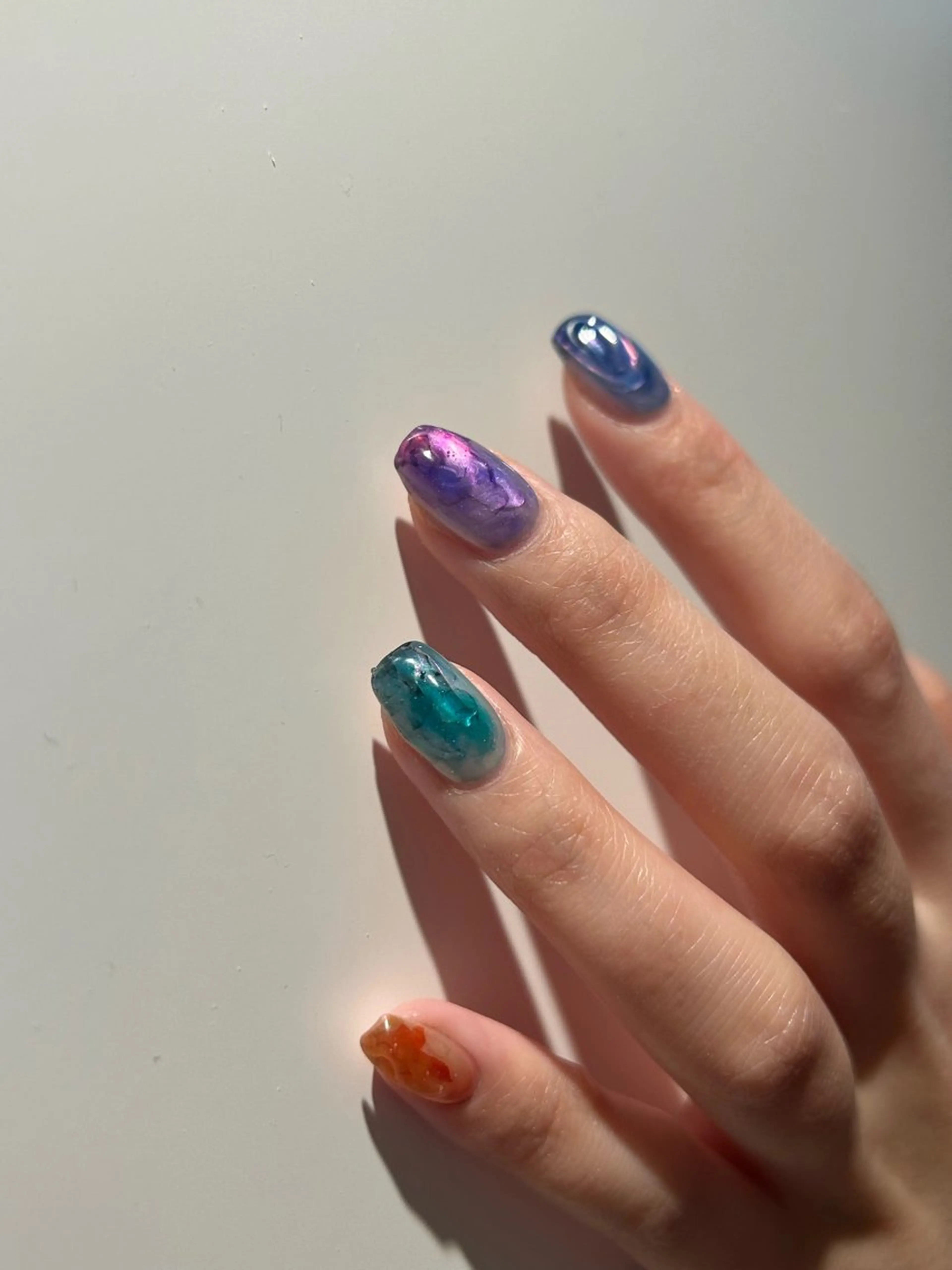 ネイル オーロラネイル diar blue 茅ヶ崎店所属・yukina .*･ﾟのネイルデザイン