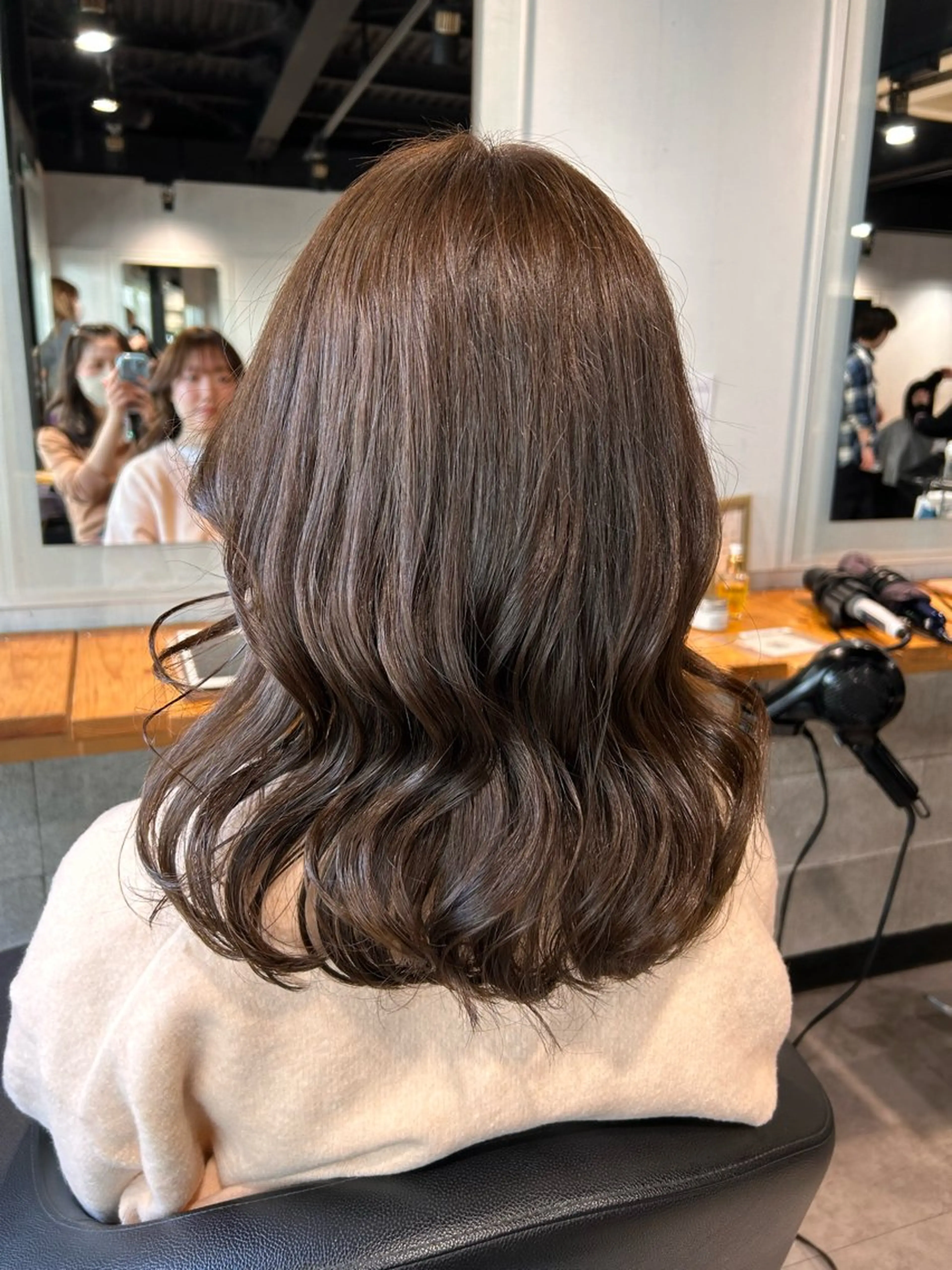 セミロング ヘアカラー トリートメント ヘッドスパ 韓国Style♡ Nanami🇰🇷のヘアスタイル