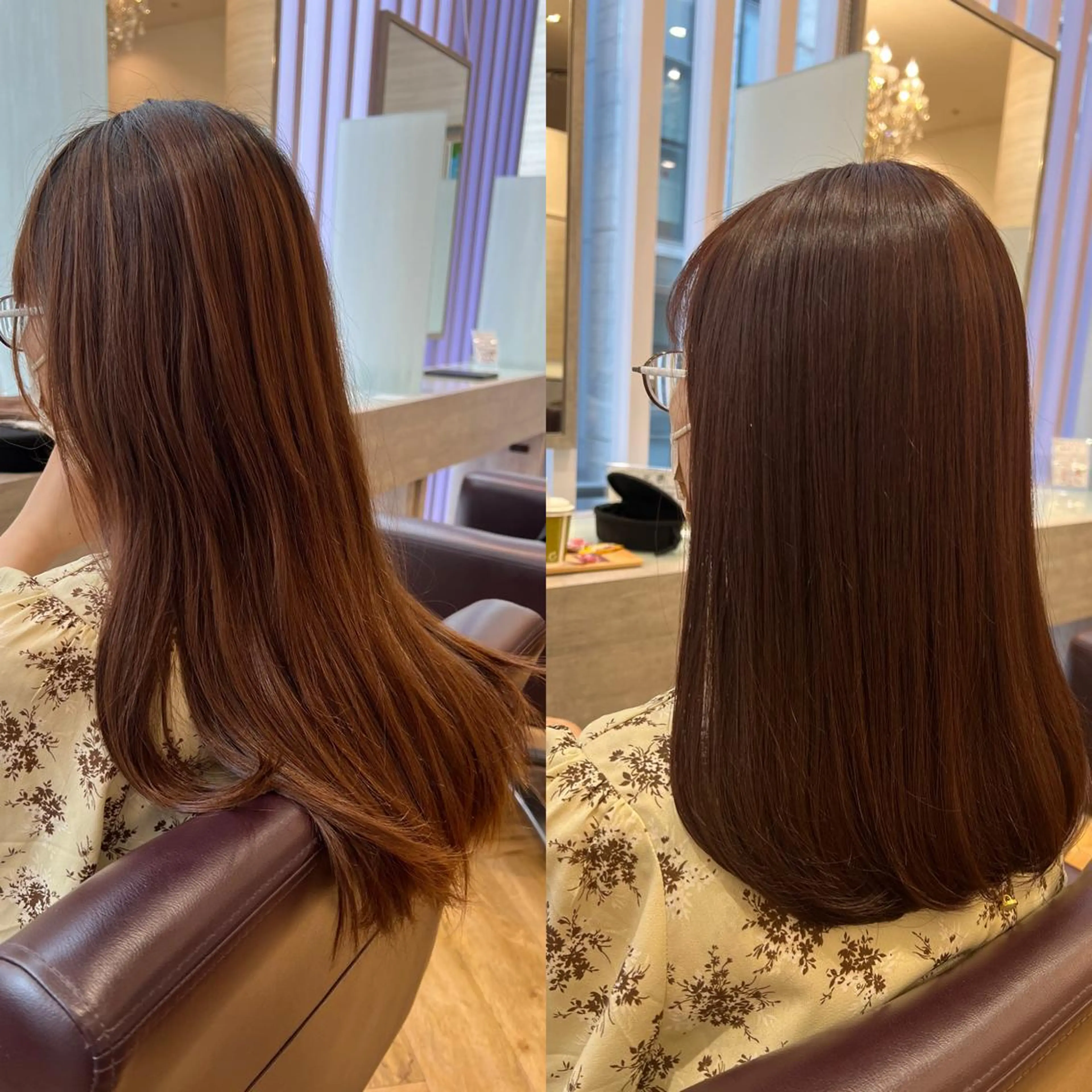 ミディアム カラー ブラウンカラー カット ヘアカラー ヘッドスパ 🫧髪質改善×艶髪 🫧根本泰成🫧のヘアスタイル