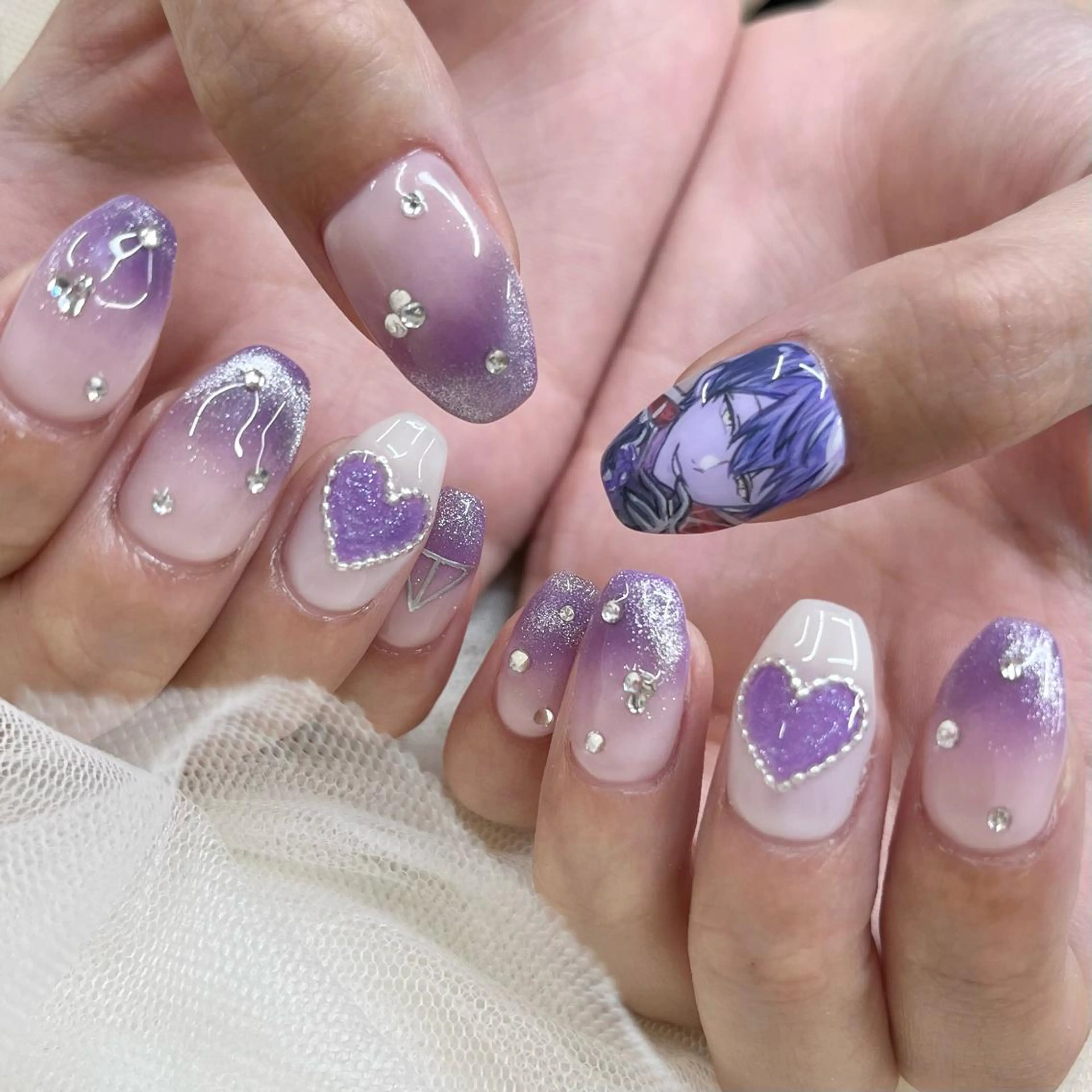 ミディアム ネイル ハンドネイル 池袋痛ネイル Nok. 渡辺のネイルデザイン