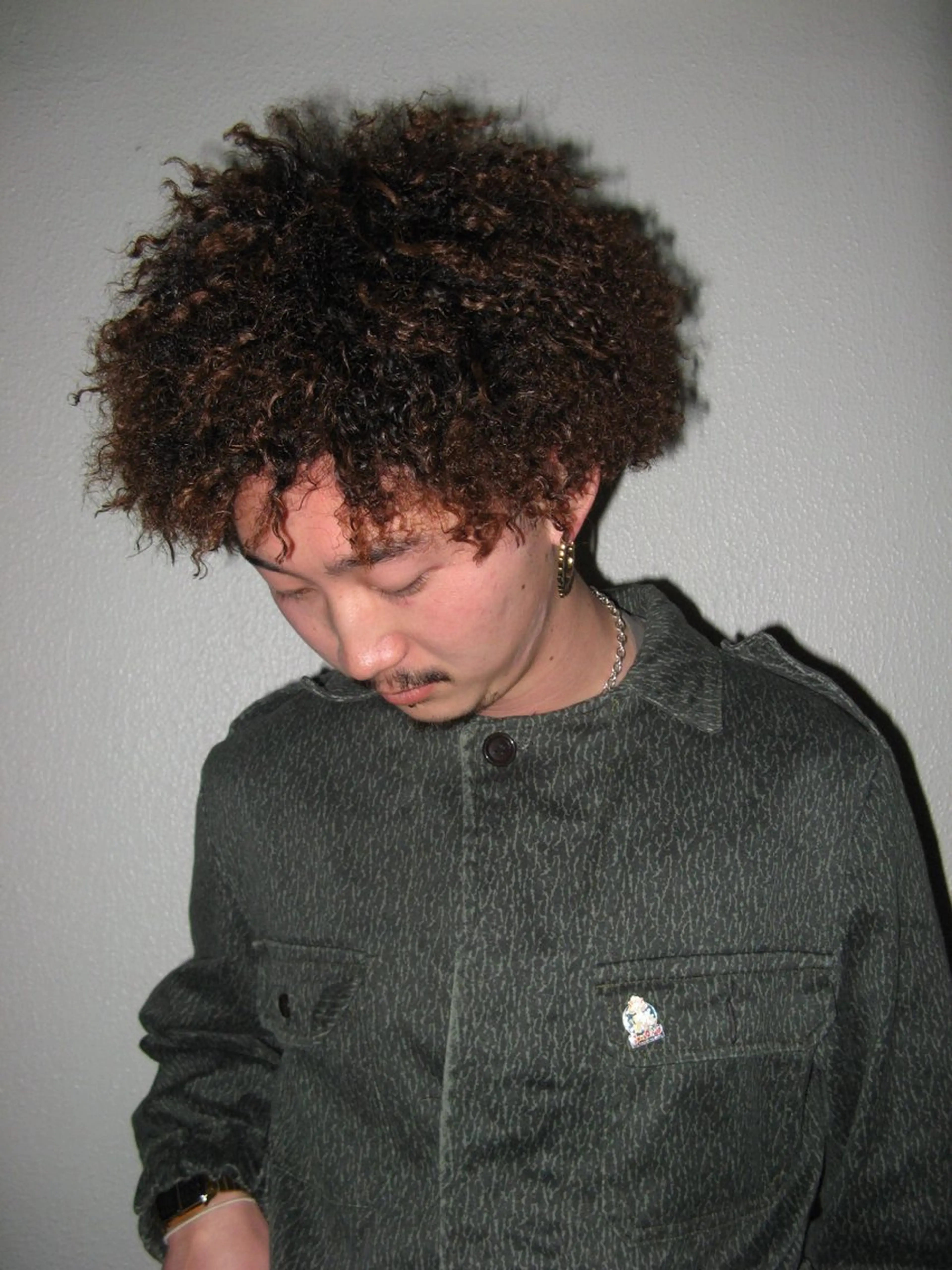 ミディアム パーマ メンズ カット パーマ メンズスタイリスト リュウジのヘアスタイル