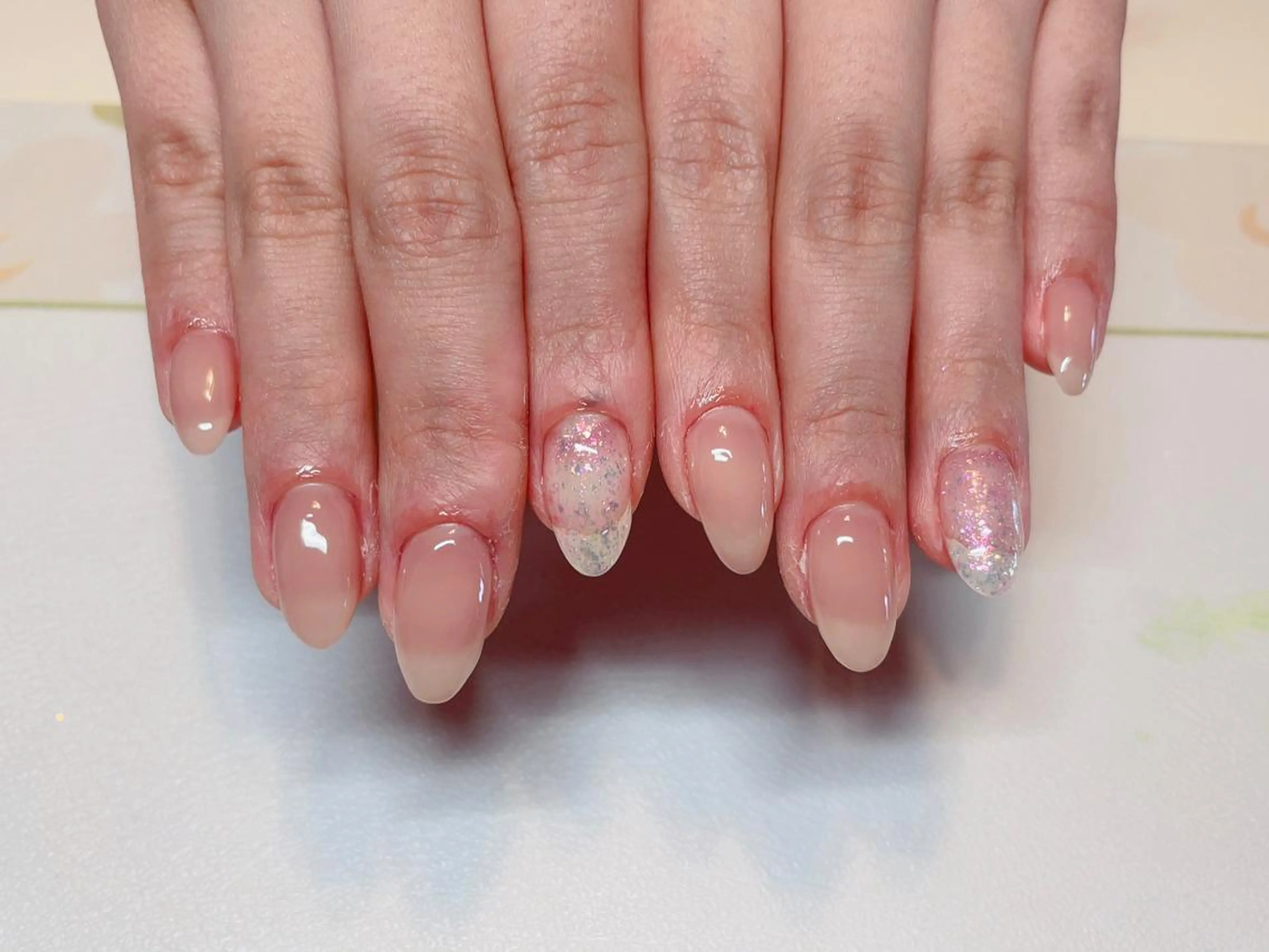 ネイル ジェルネイル ピンク ソフトジェル エン Nail salonのネイルデザイン