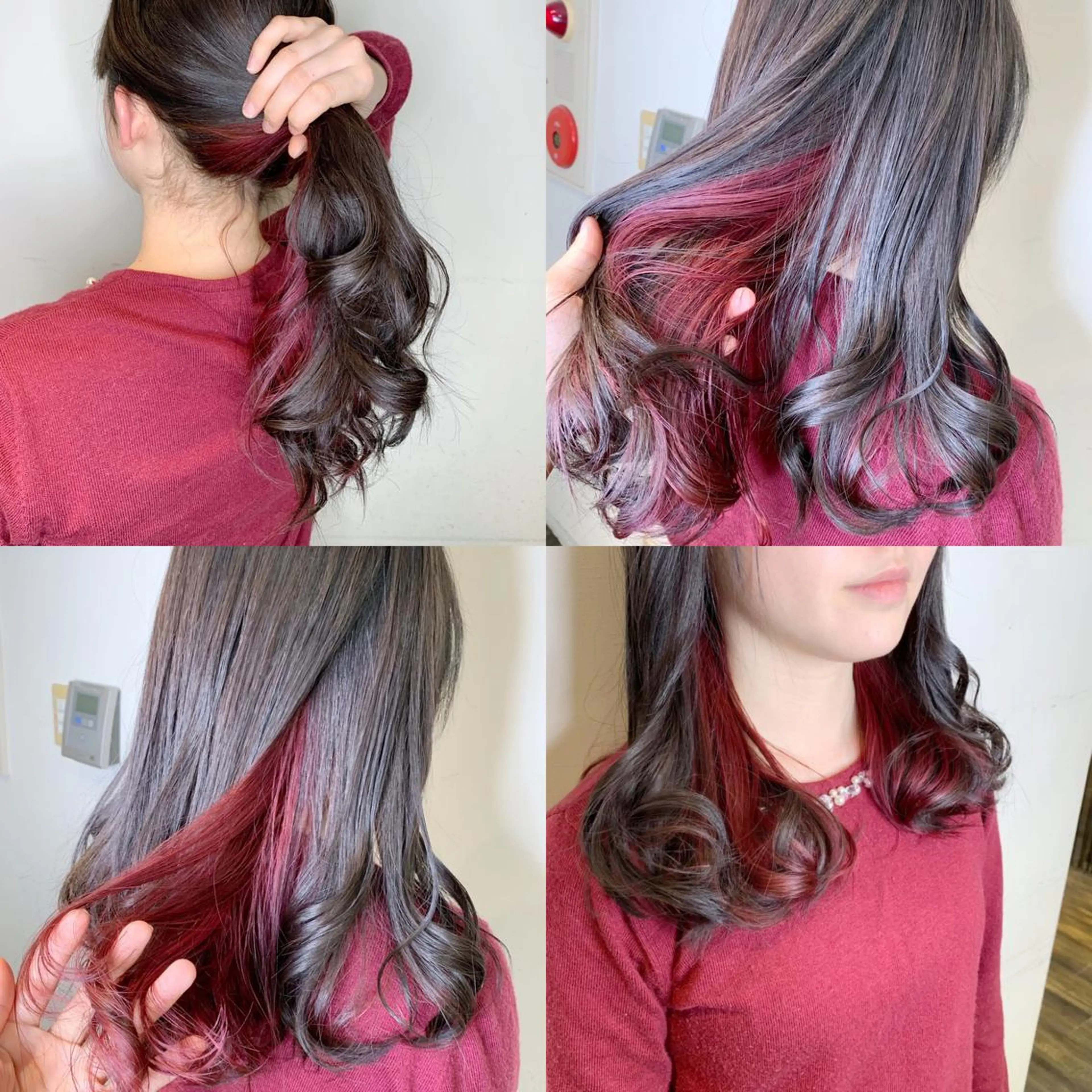 ミディアム カラー ヘアアレンジ インナーカラー 🌿‬ ܸAir 透明感🌱西村知佳のヘアスタイル