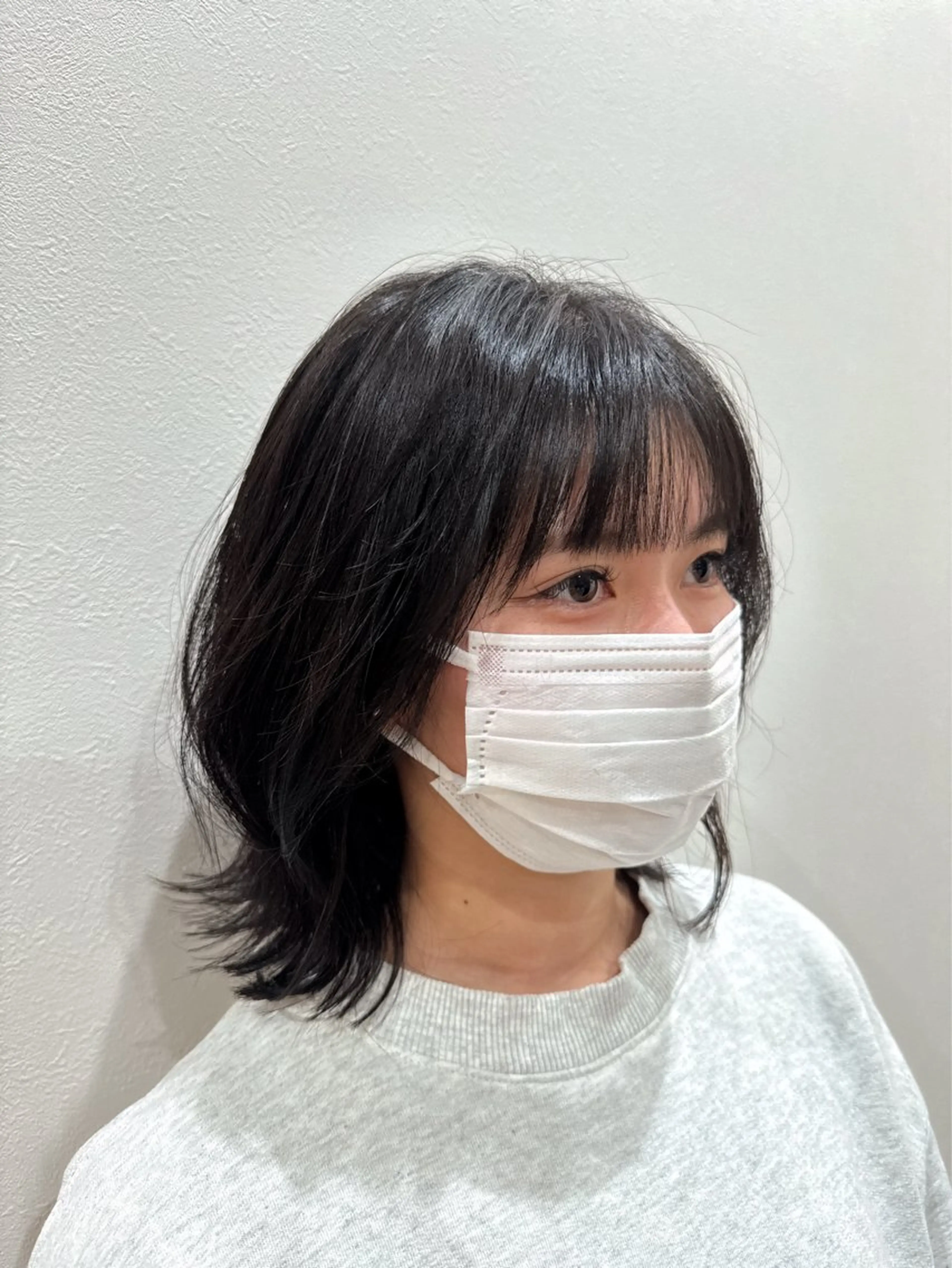 ミディアム カット ヘアカラー トリートメント 美髪縮毛矯正✨ 髪質改善/岩元のヘアスタイル