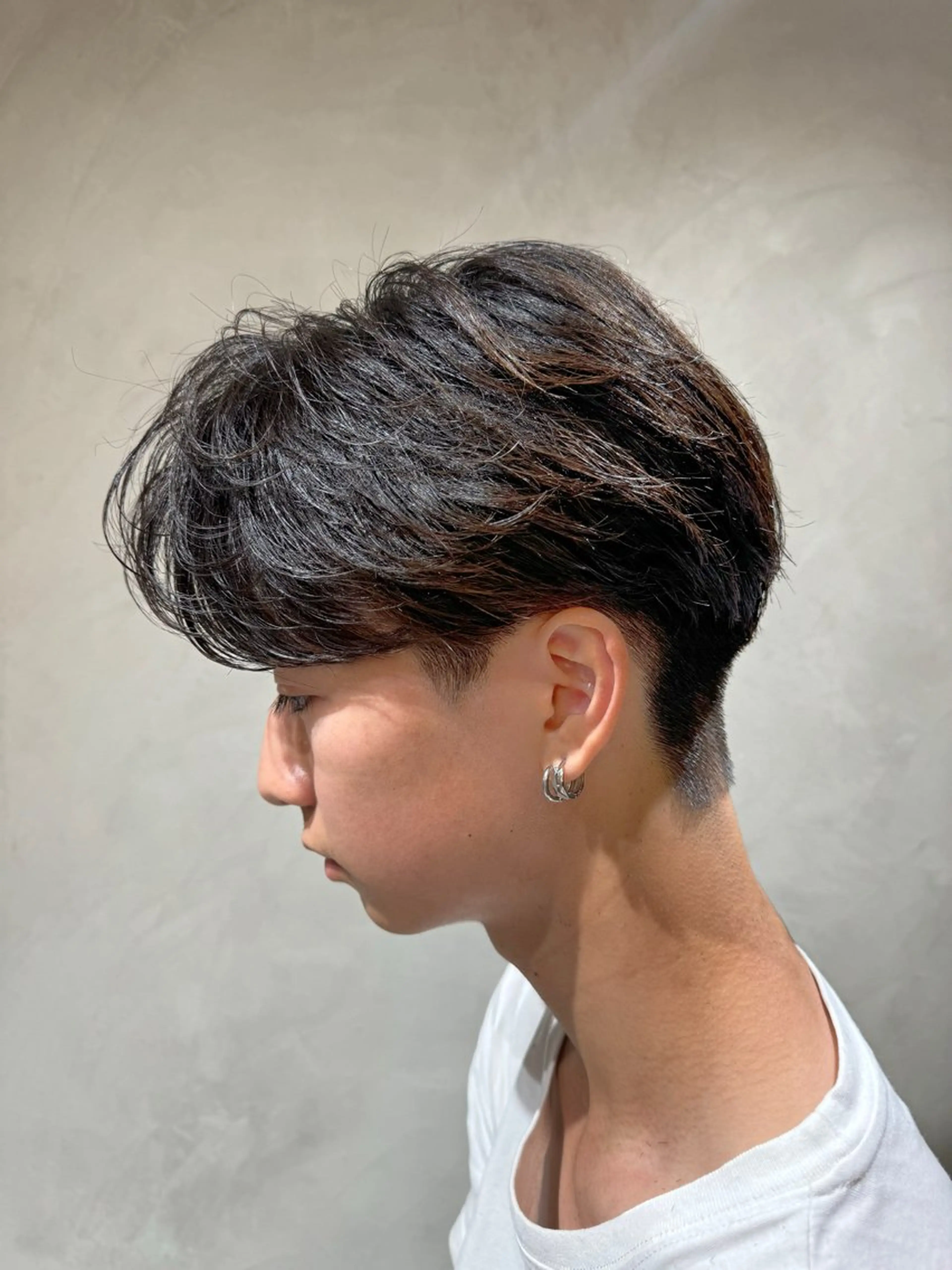 ショート パーマ メンズ センターパート メンズパーマ ニュアンスパーマ nico TOKYO 横浜所属・横浜/レイヤー/ カネコのヘアスタイル