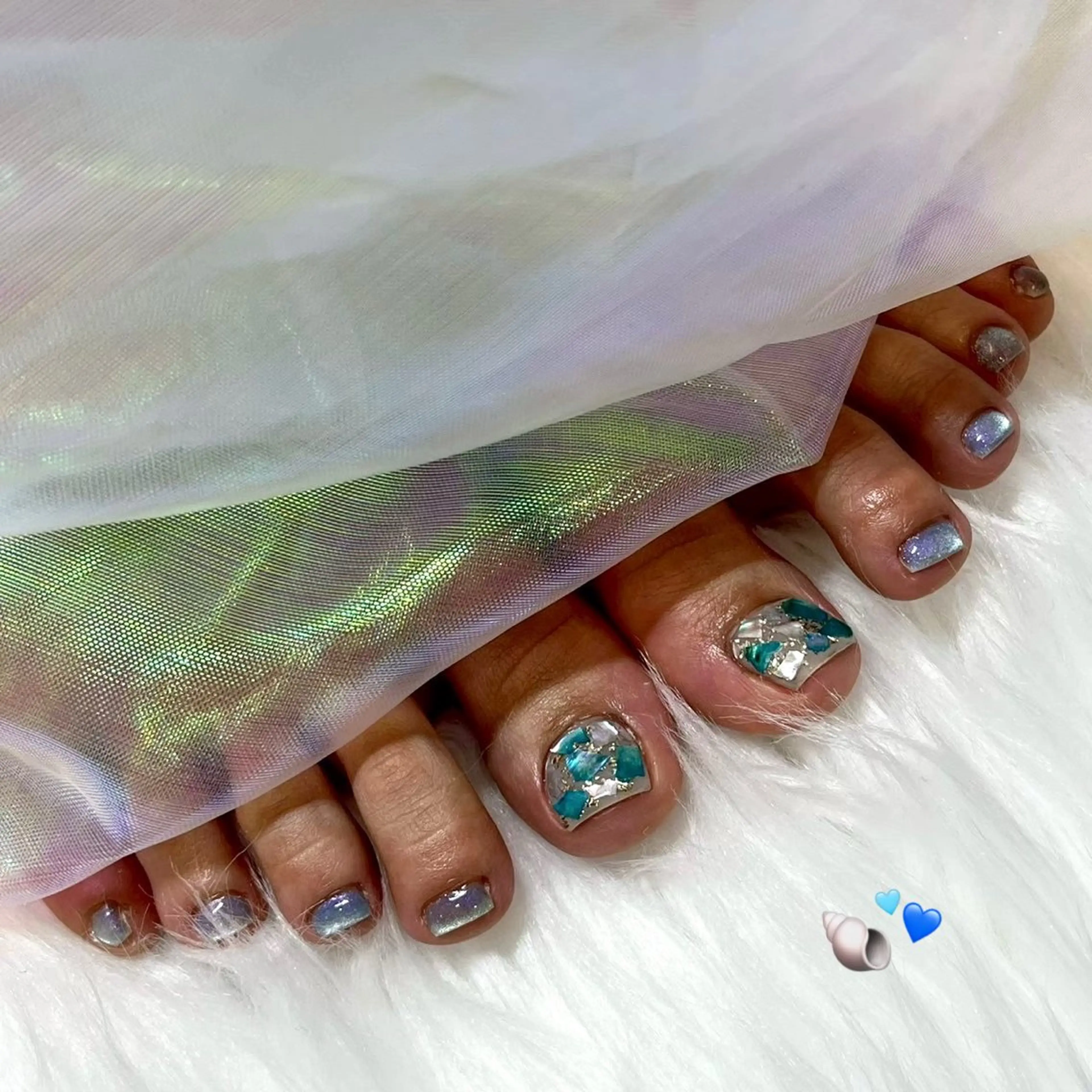 オフなし🍎フットネイル親指アートの写真