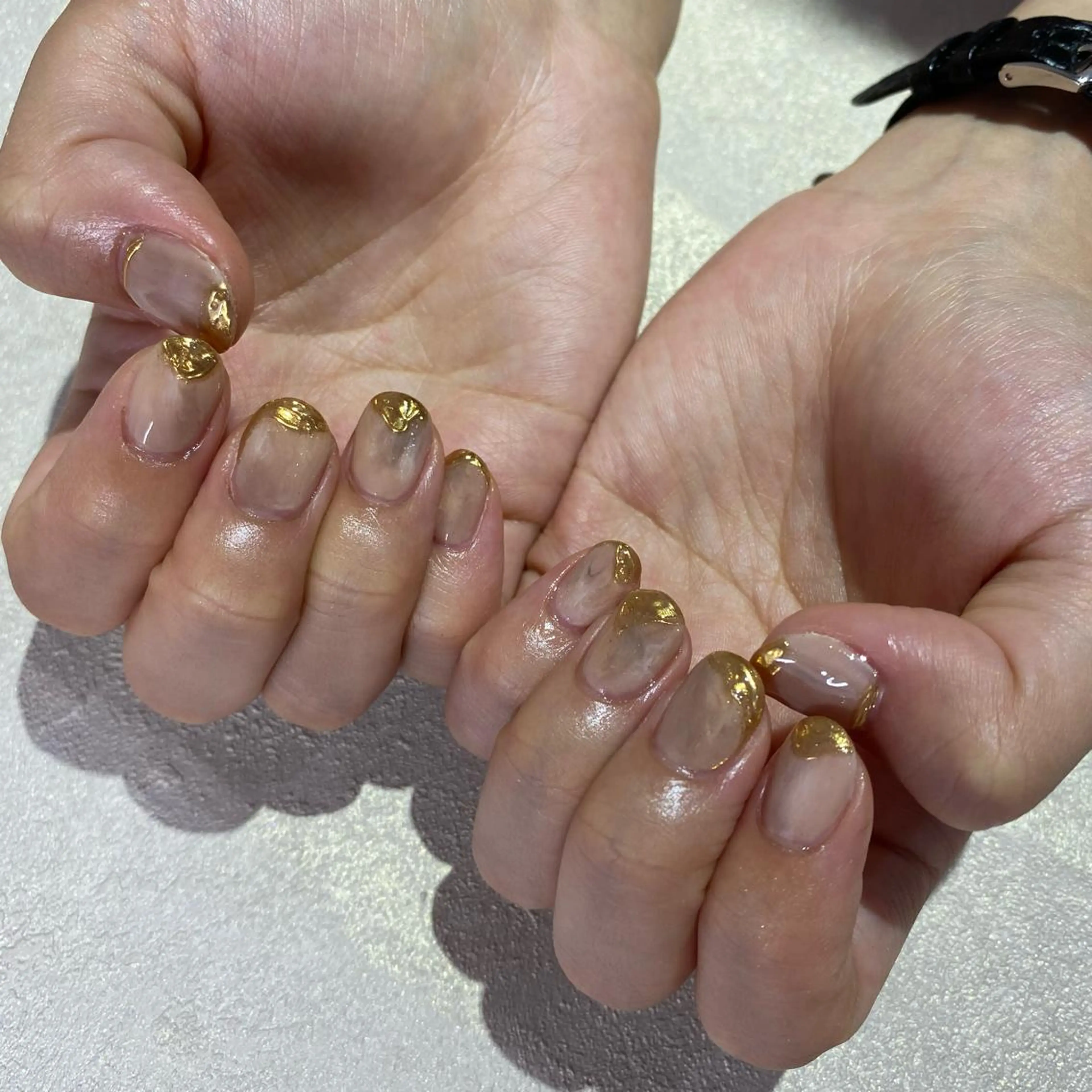 ネイル ハンドネイル Amber21.所属・Nagahama Akariのネイルデザイン