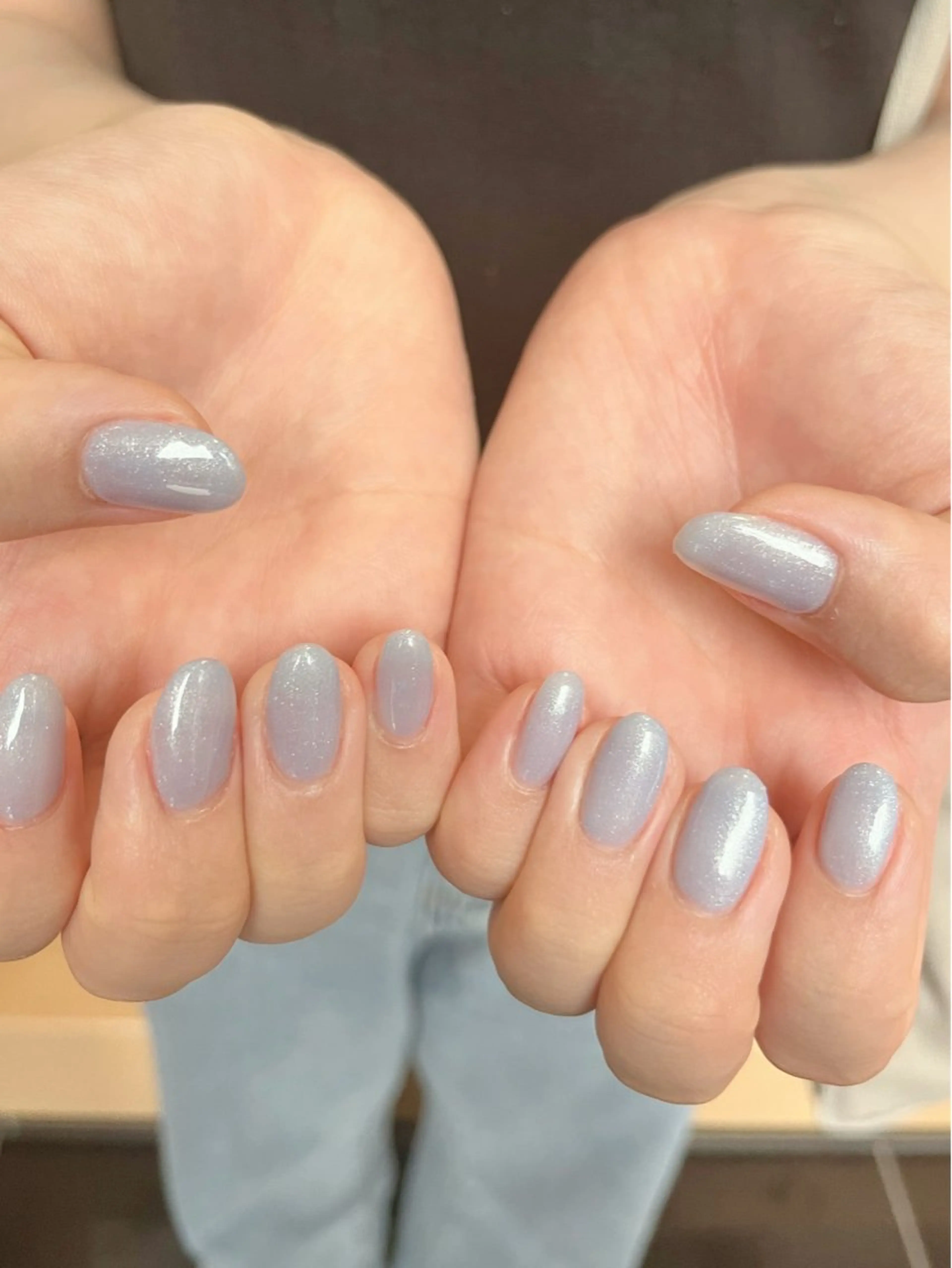 ネイル オーロラネイル ジェルネイル ワンカラーネイル tamu nail 　金町のネイルデザイン