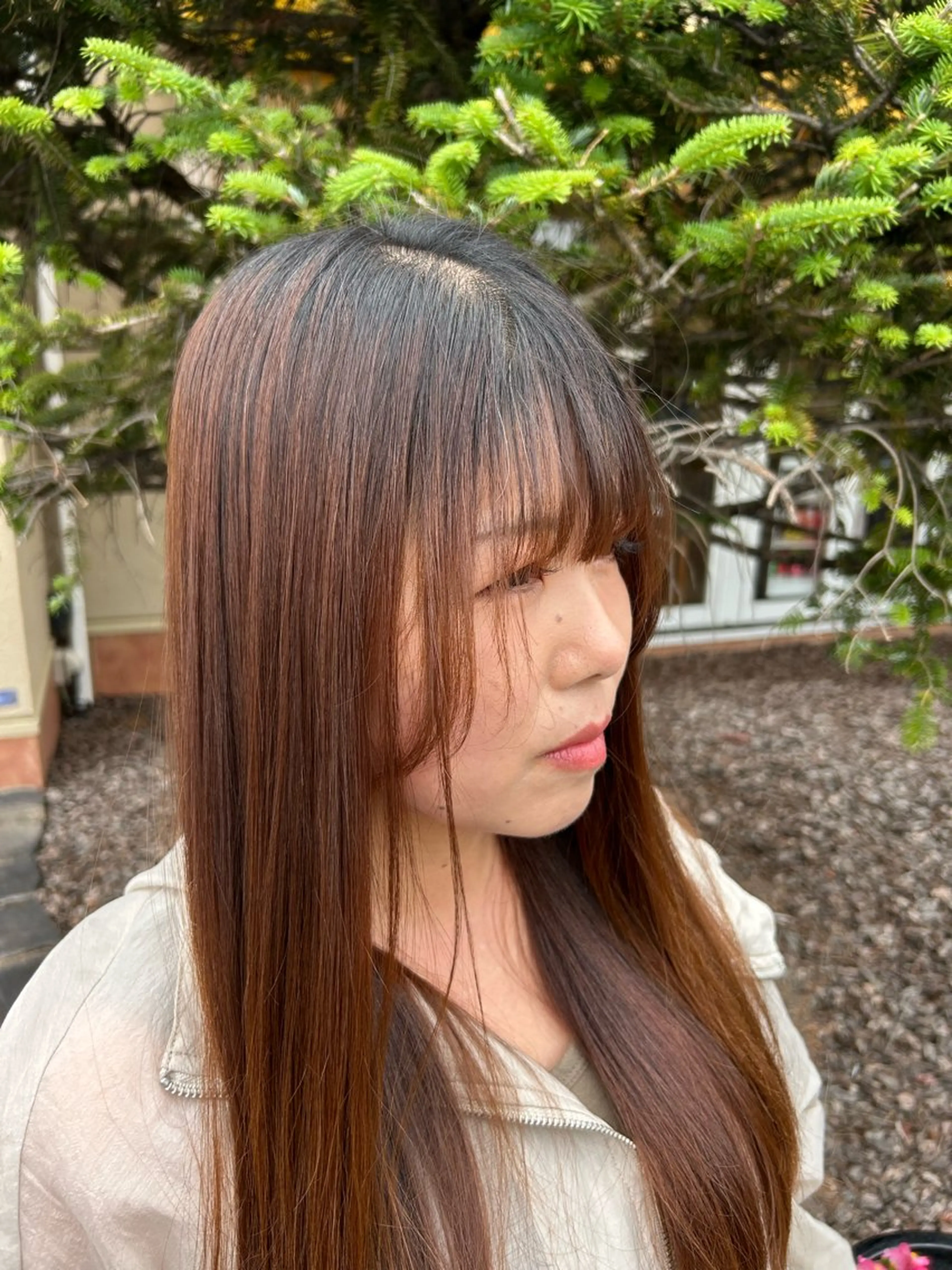 ロング 縮毛矯正 ヘアルームflat・ Rena🌼ྀིのヘアスタイル