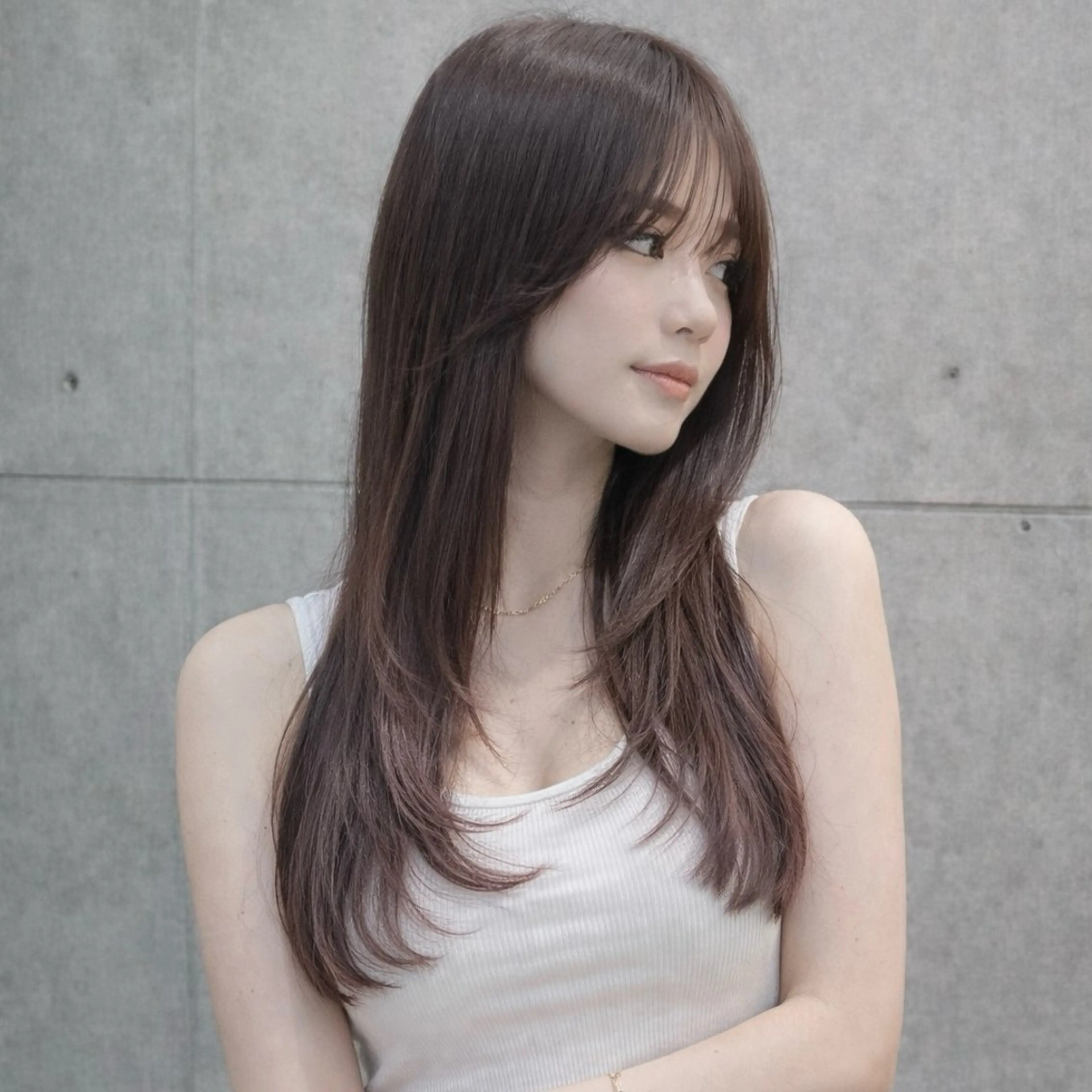 セミロング カラー カット ヘアカラー トリートメント 一ノ瀬 暁のヘアスタイル