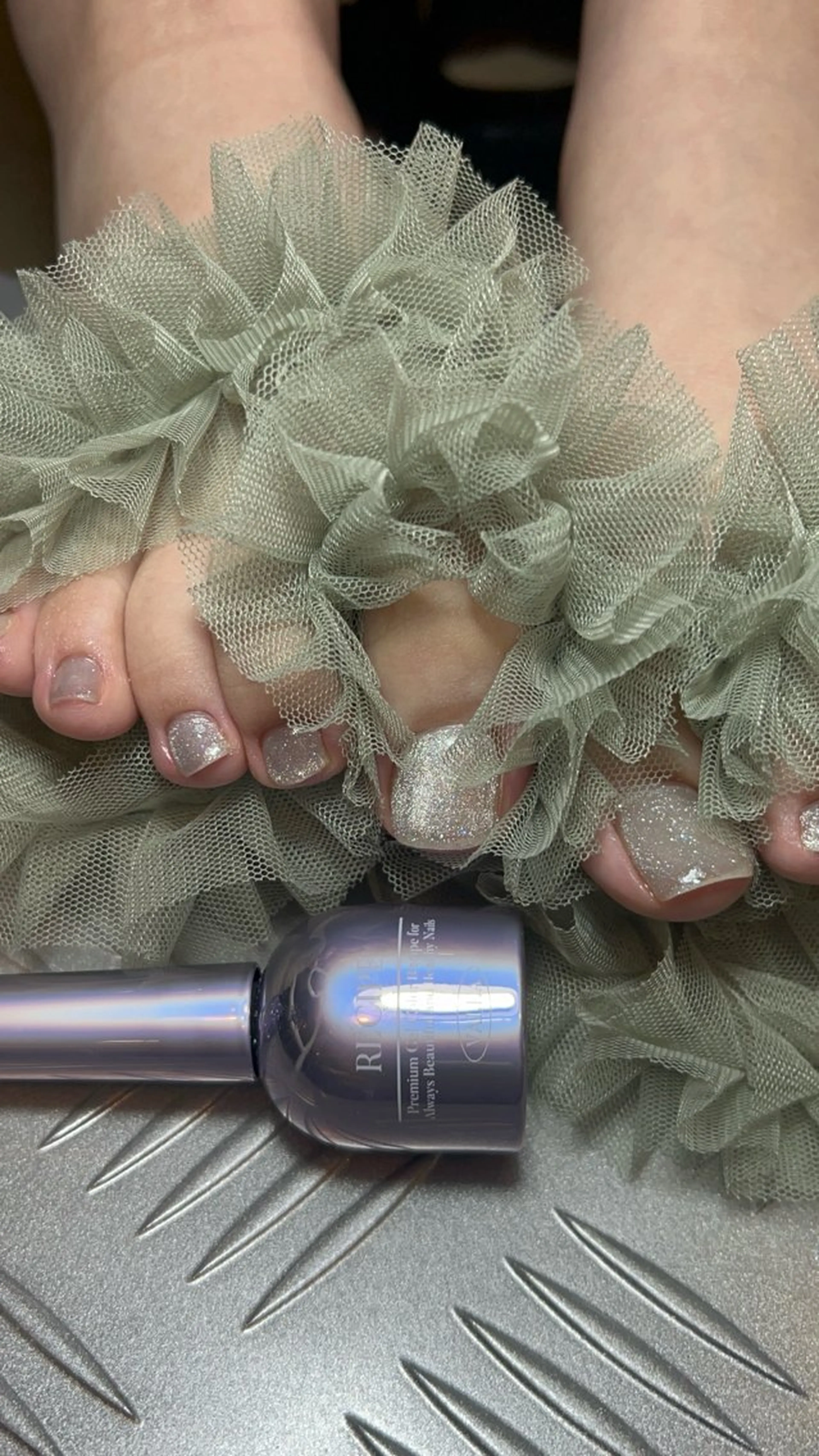 オフ🈶《🚨期間限定料金🚨》フットマグネットネイル 3回までこの価格でOK￥4000の写真