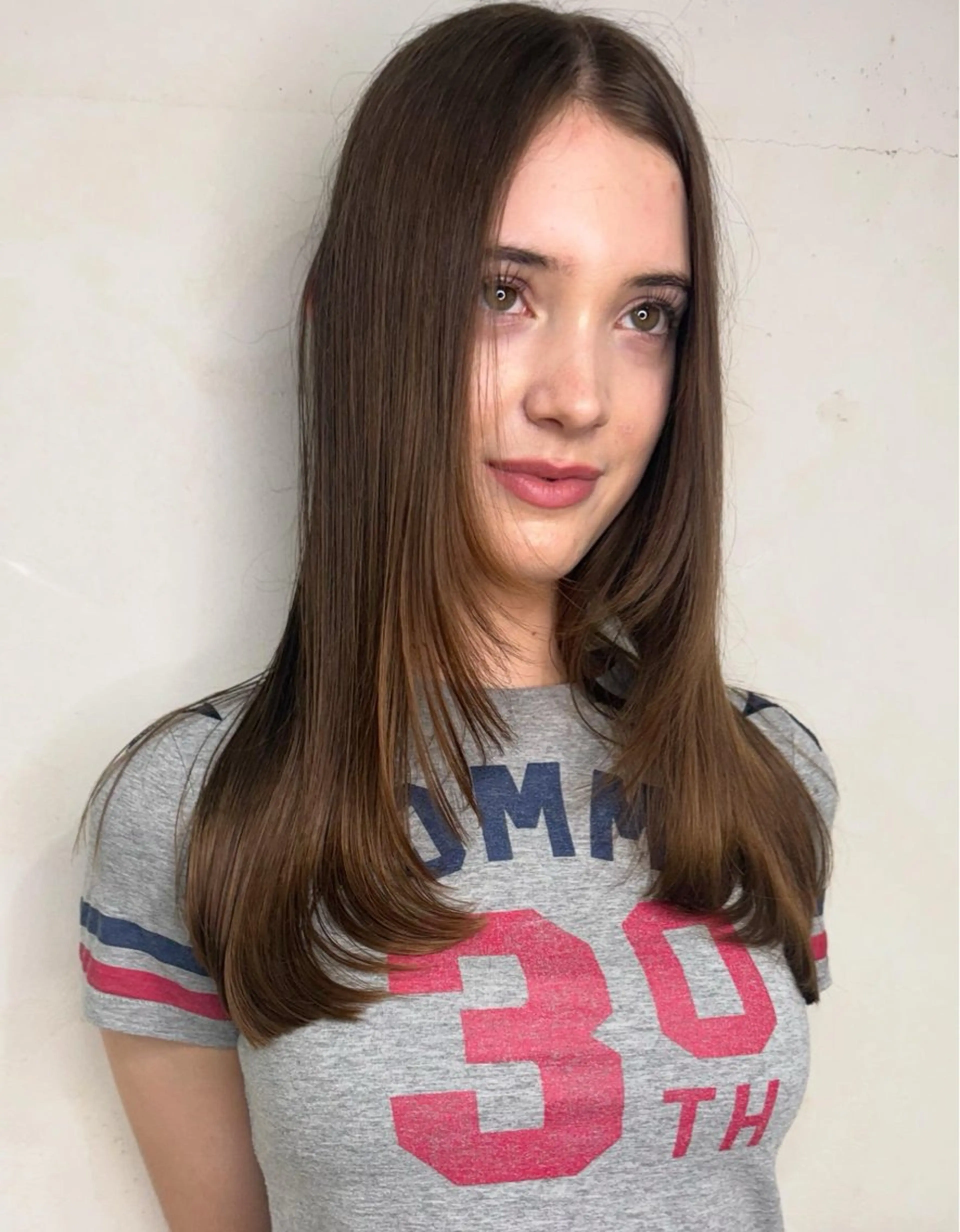 セミロング 顔まわりレイヤー レイヤーカット カット ヘアカラー HAIR CALM 鹿島田店所属・✄‬齋藤 なな✄のヘアスタイル