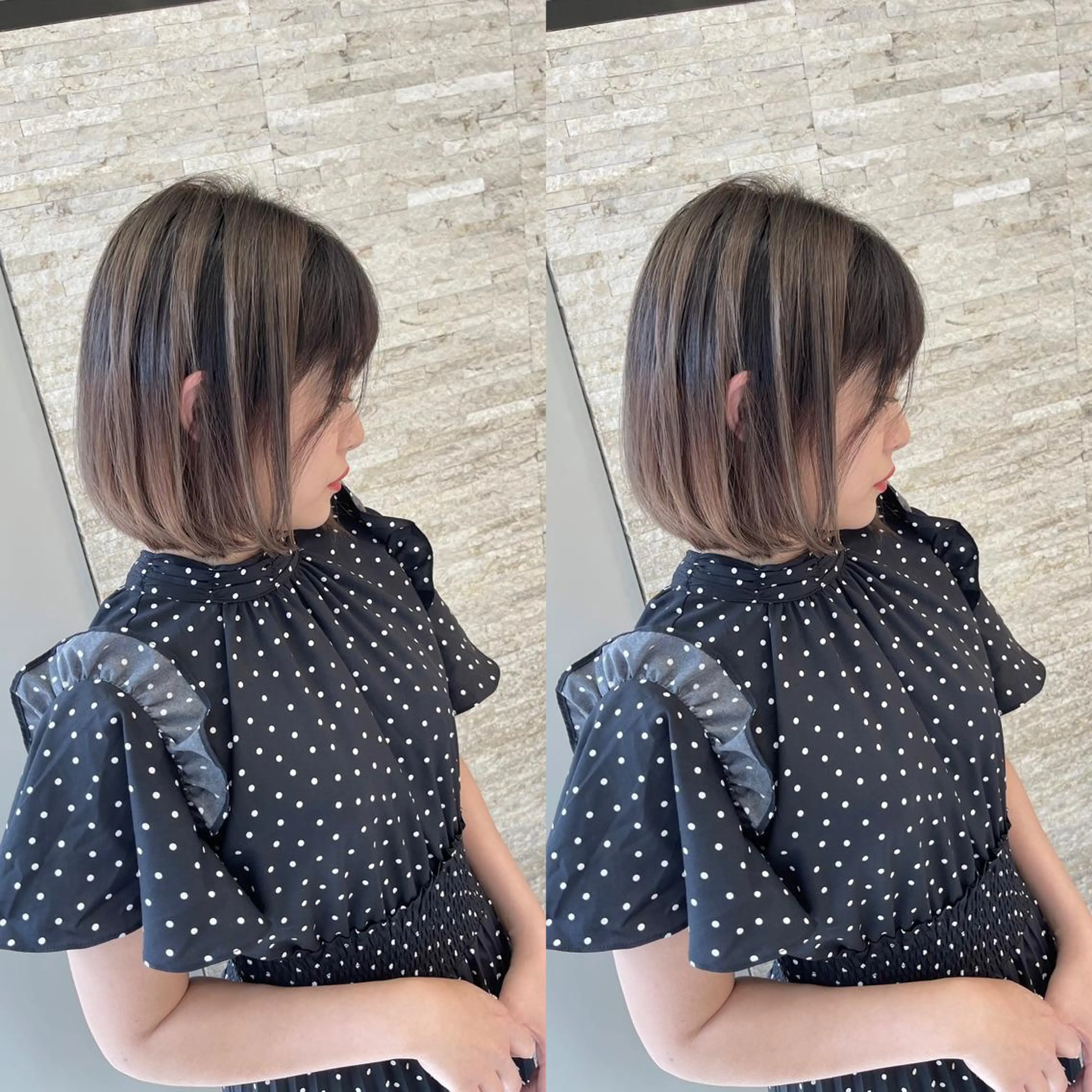 ショート ヘアカラー トリートメント Y Uのヘアスタイル