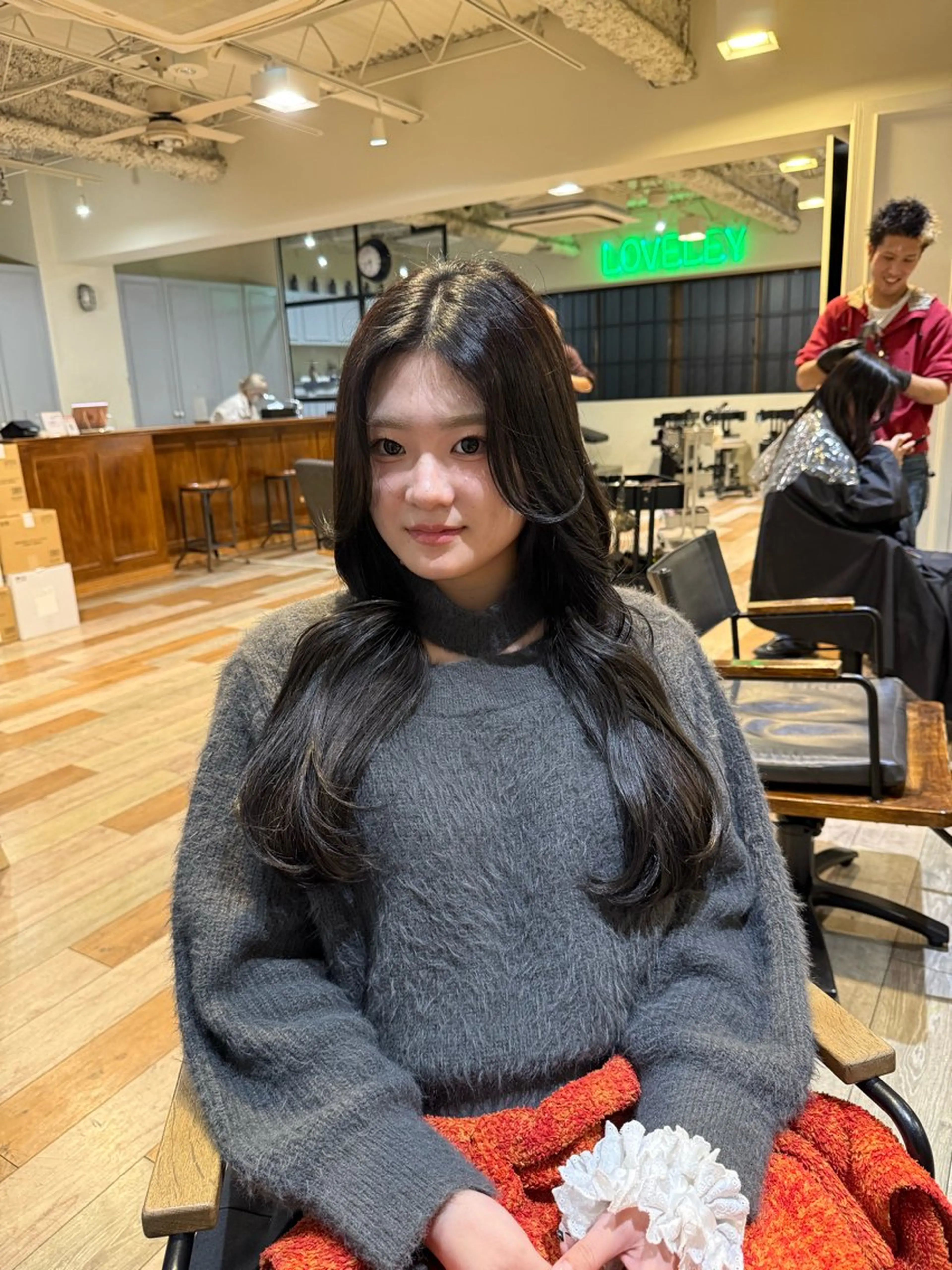 ロング ケアカラー ヘアカラー トリートメント メンズカット/パーマ 艶カラーTAIGA︎のヘアスタイル