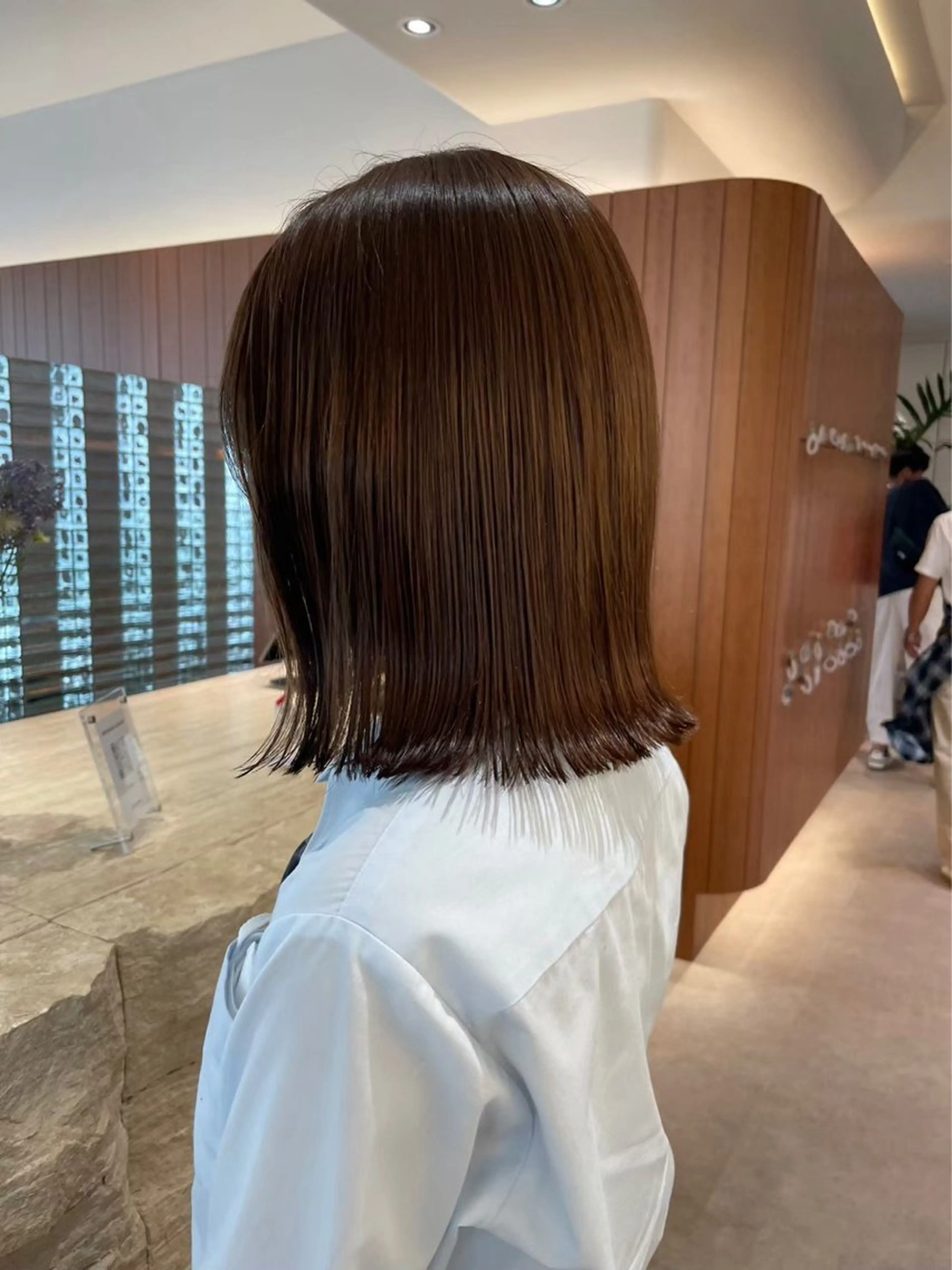 ショート カラー 切りっぱなしボブ グレージュ オリーブグレージュ オリーブグレー ボブ 渋谷/レイヤーボブ・ 韓国ボブ特化/楓のヘアスタイル