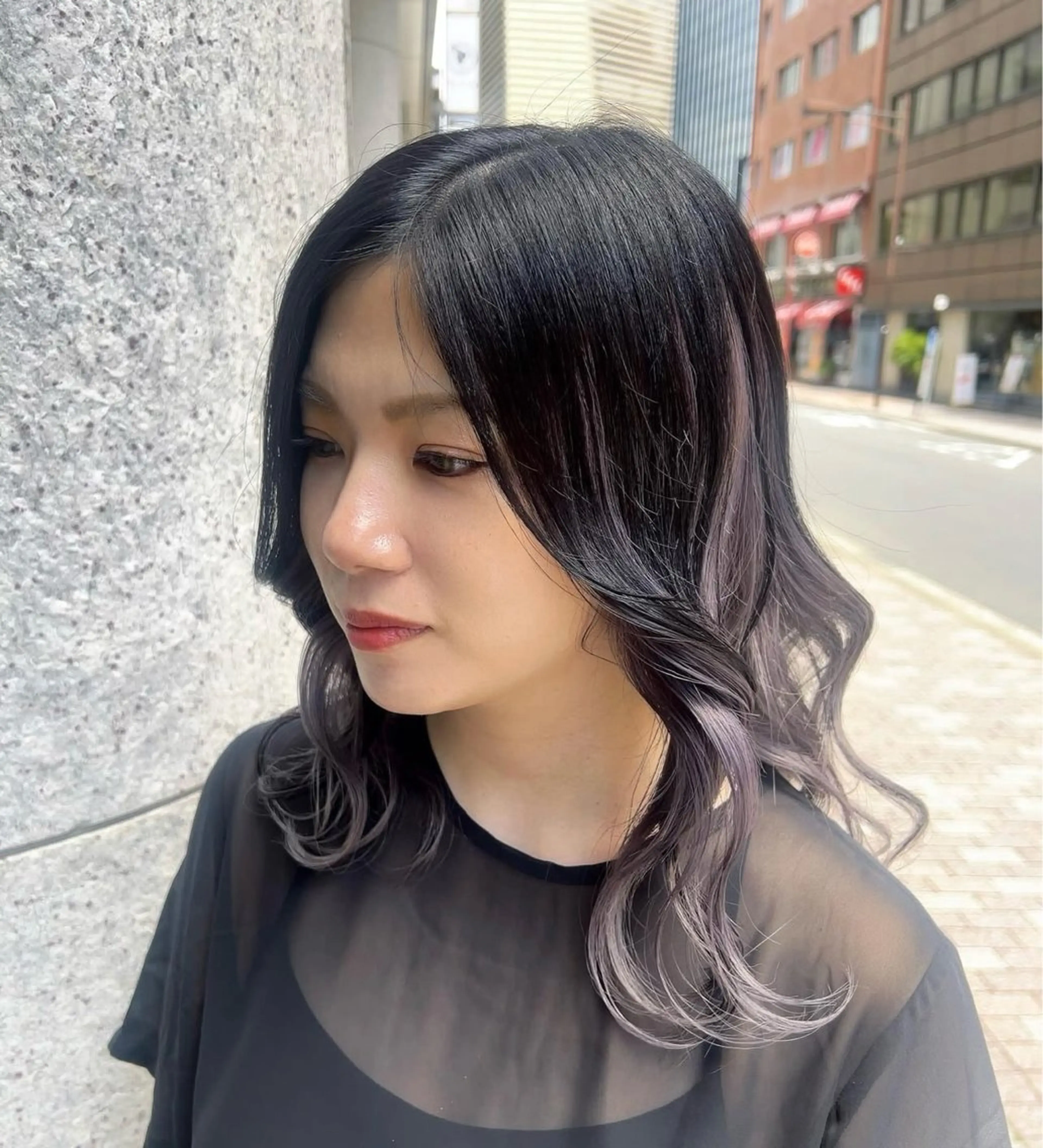 ロング カラー インナーカラー ラベンダーカラー Ash 銀座店所属・銀座/カラー 🎀momo🎀のヘアスタイル