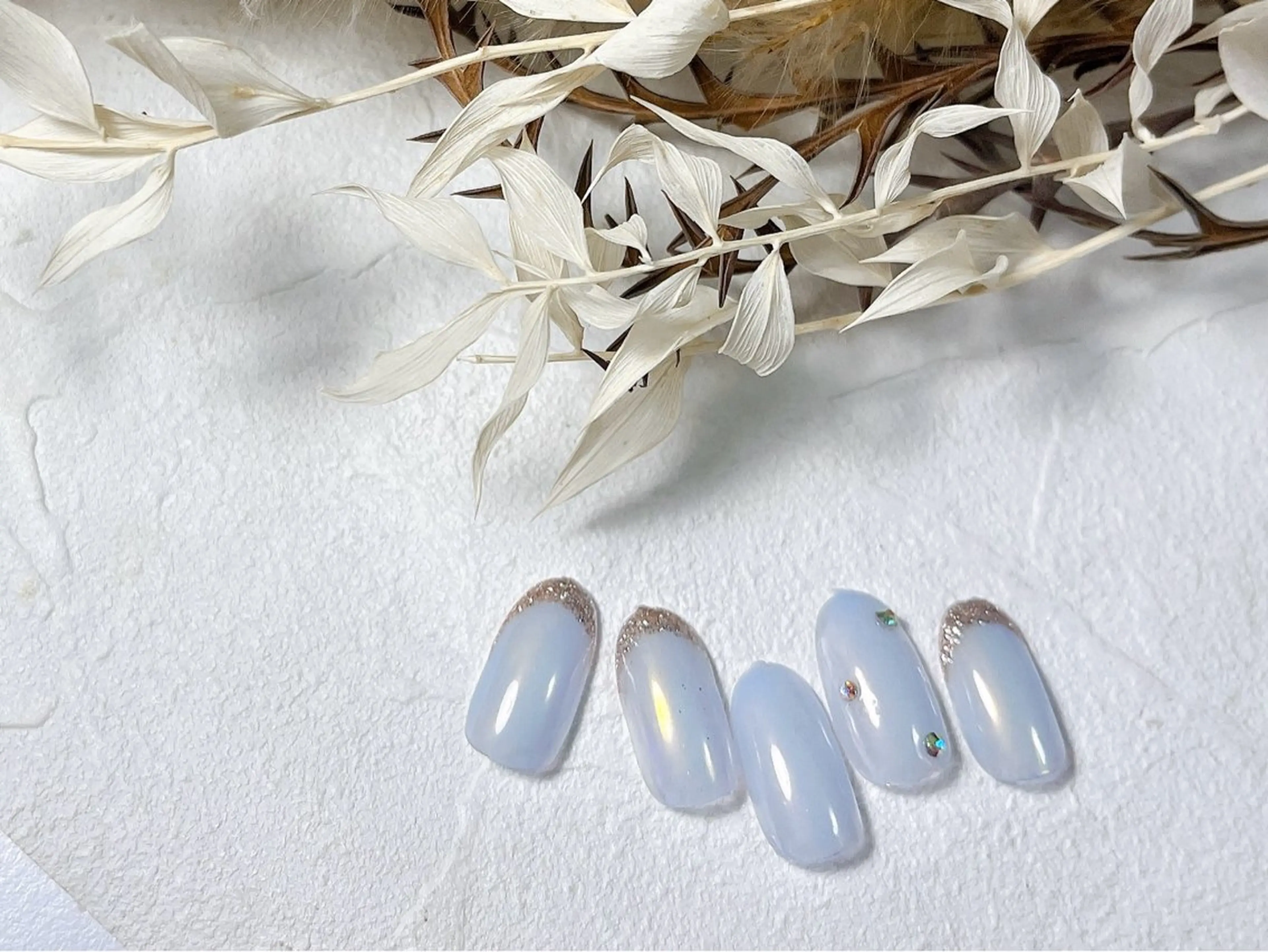 ネイル オーロラネイル フットネイル フレンチネイル ジェルネイル マグネットネイル kiki nail たまプラーザのネイルデザイン