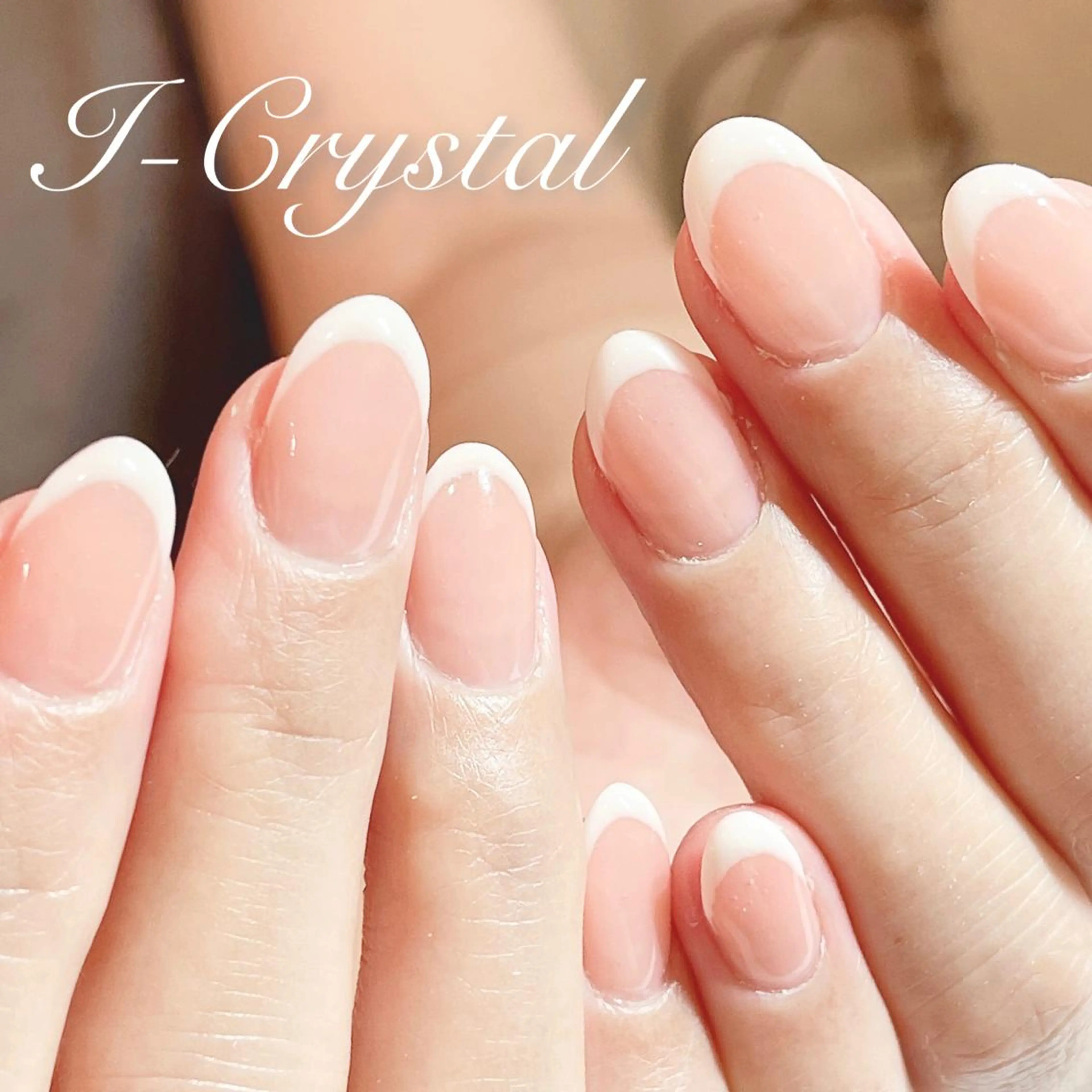 ミディアム ネイル フレンチネイル オフィスネイル ブライダルネイル NailSalon  I-Crystal所属・中村 郁美のネイルデザイン