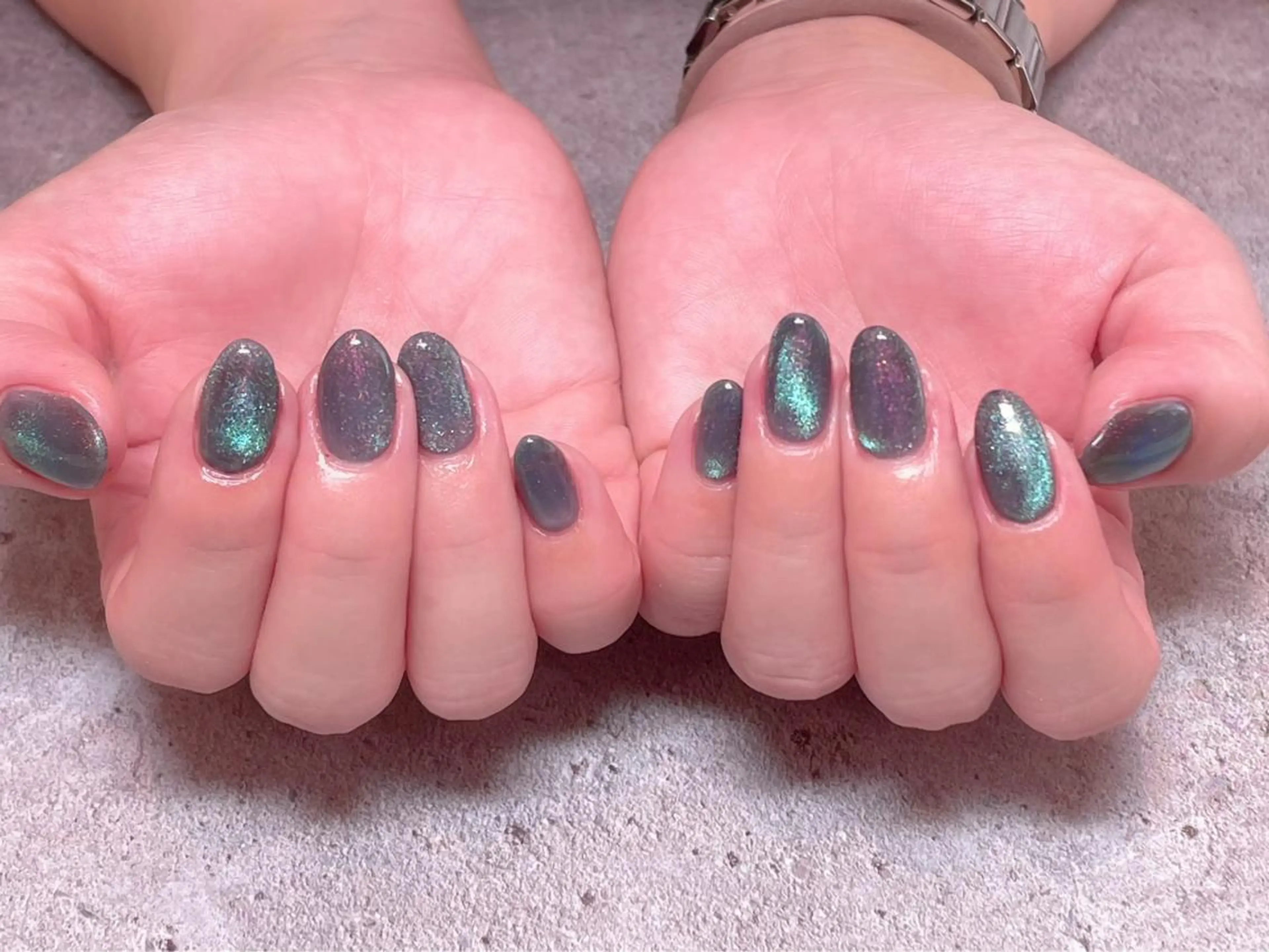 マグネット・ミラー・オーロラ［ストーン4粒付き］の写真