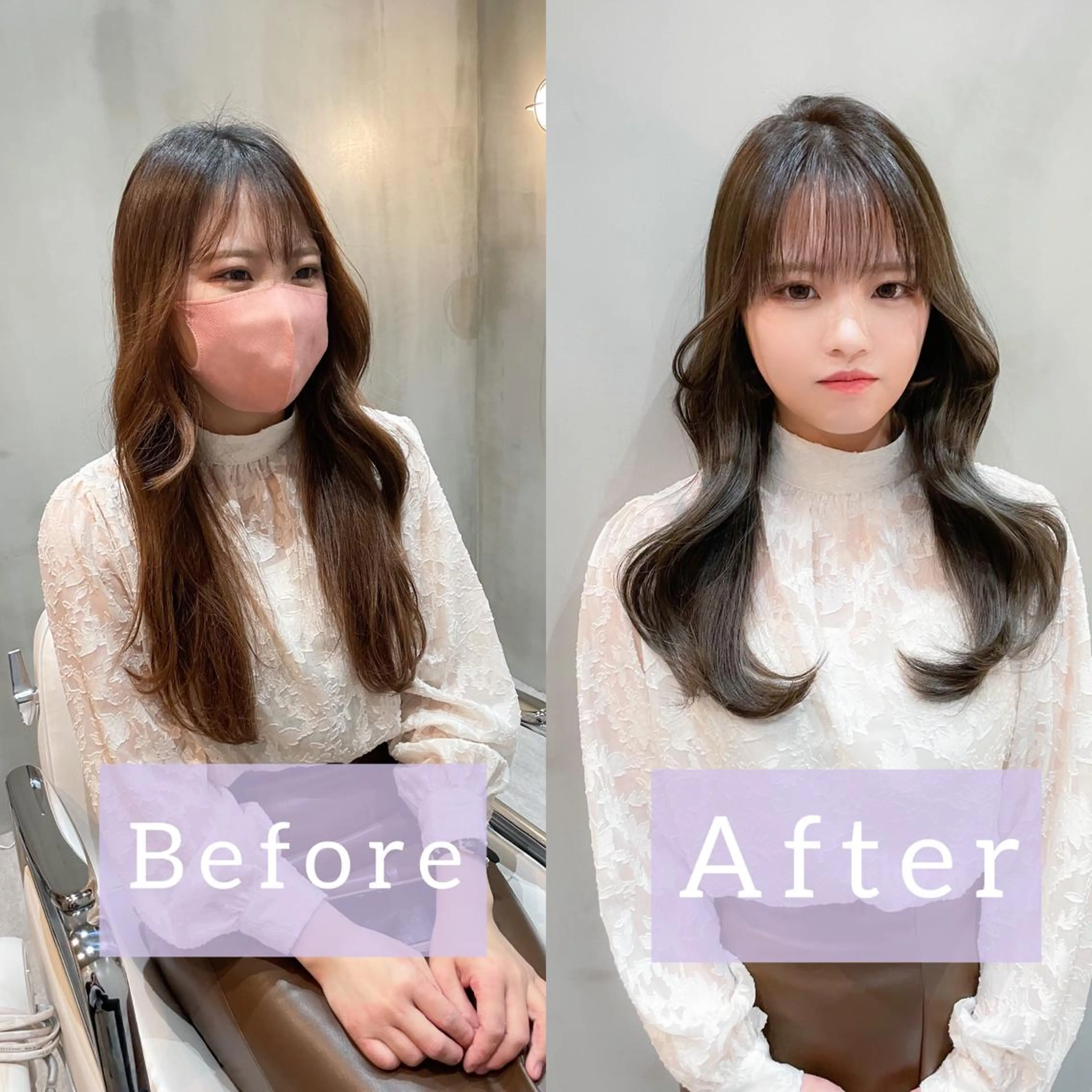 ロング くびれヘア 韓国風ヘア レイヤーカット LOMA🇰🇷 銀座クボタのヘアスタイル