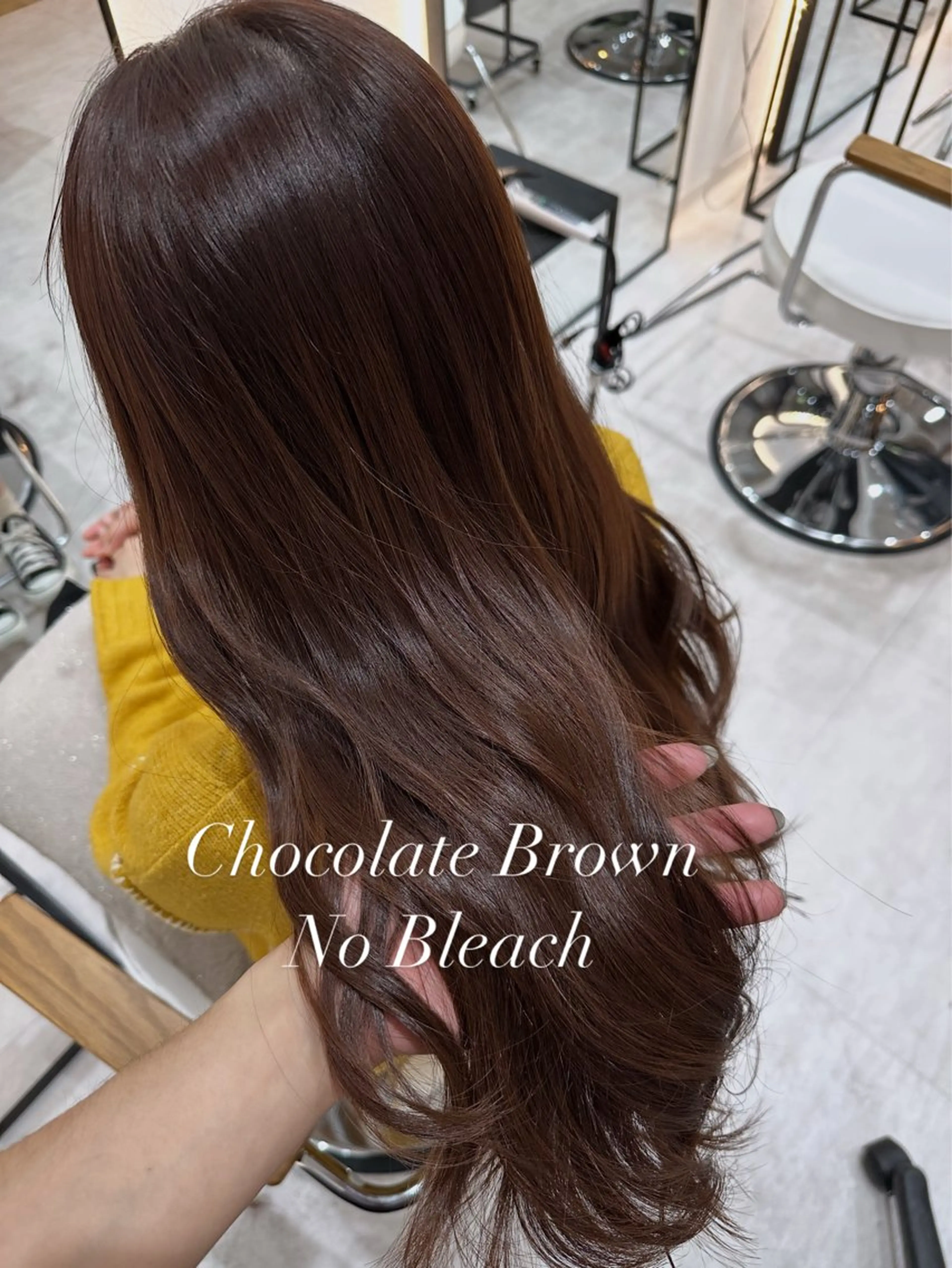 ロング カラー 赤み消し/オリーブ カーキ/福田れんのヘアスタイル