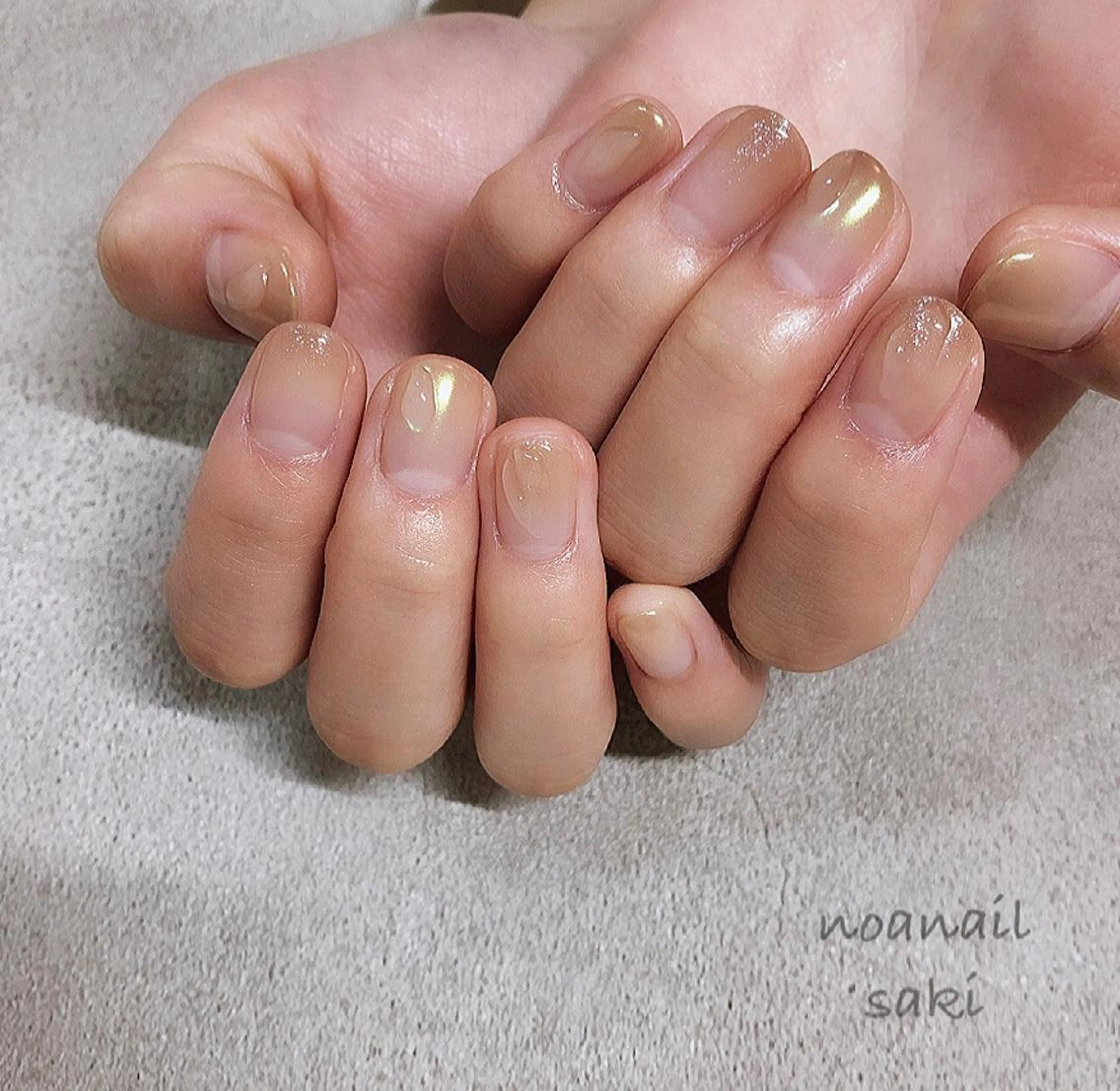 ネイル アートネイル オーロラネイル ジェルネイル 氷ネイル・うるうるネイル ミラーネイル nailsalon noa所属・nailist sakiのネイルデザイン