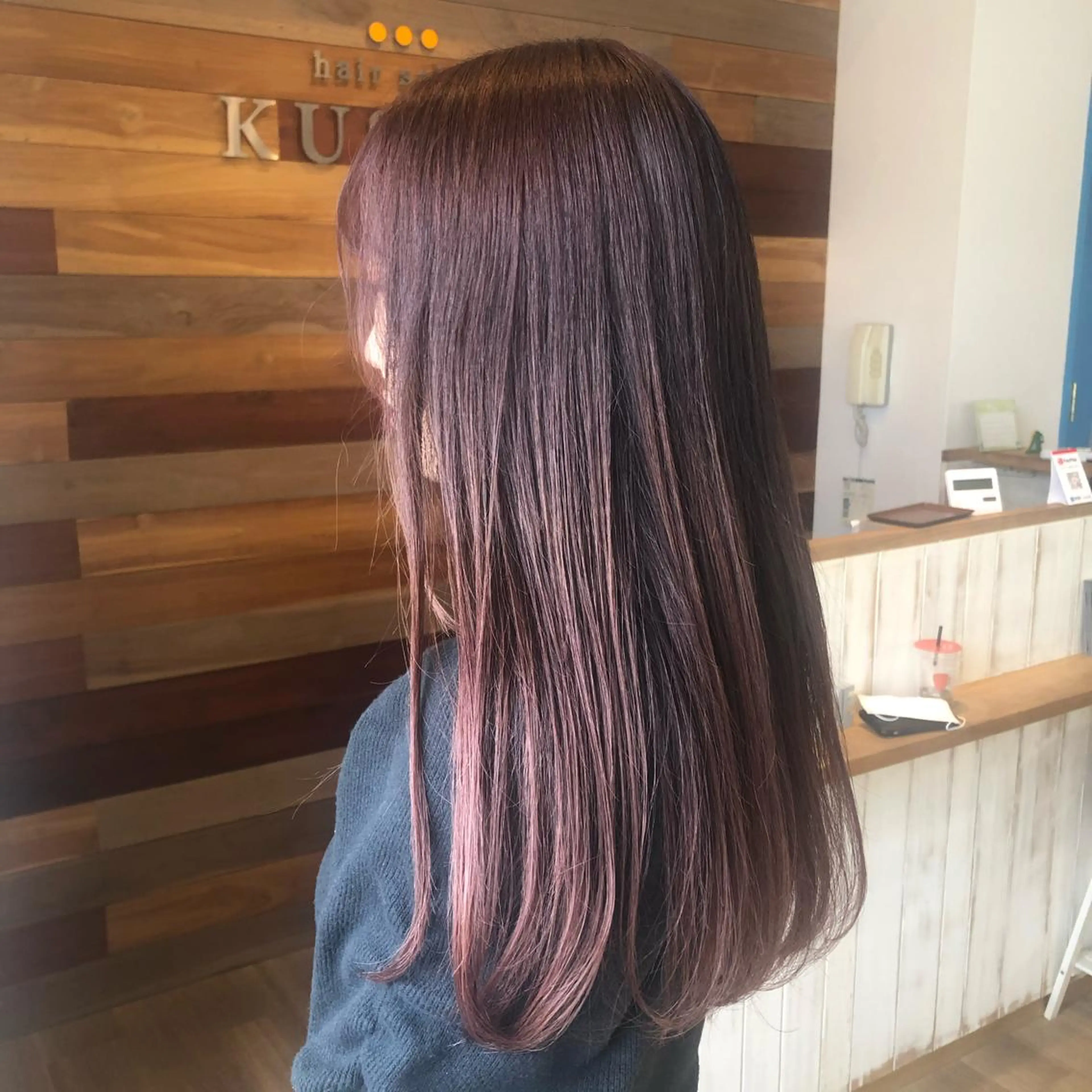 ロング カラー ピンクカラー トリートメント なつき/艶ピンク/ girly hairのヘアスタイル