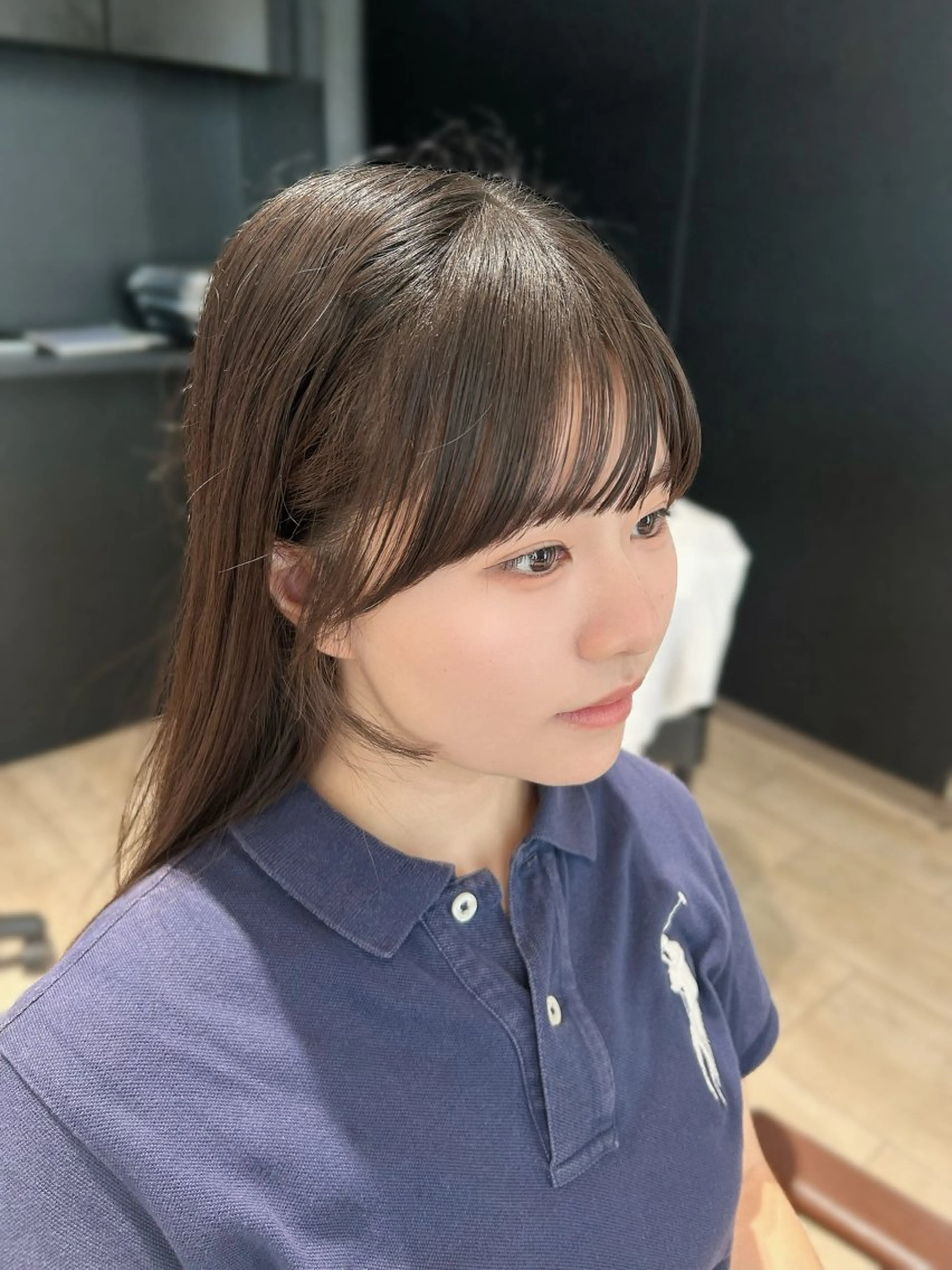 セミロング カラー 🎀大竹美侑／顔まわ りカット／レイヤーのヘアスタイル
