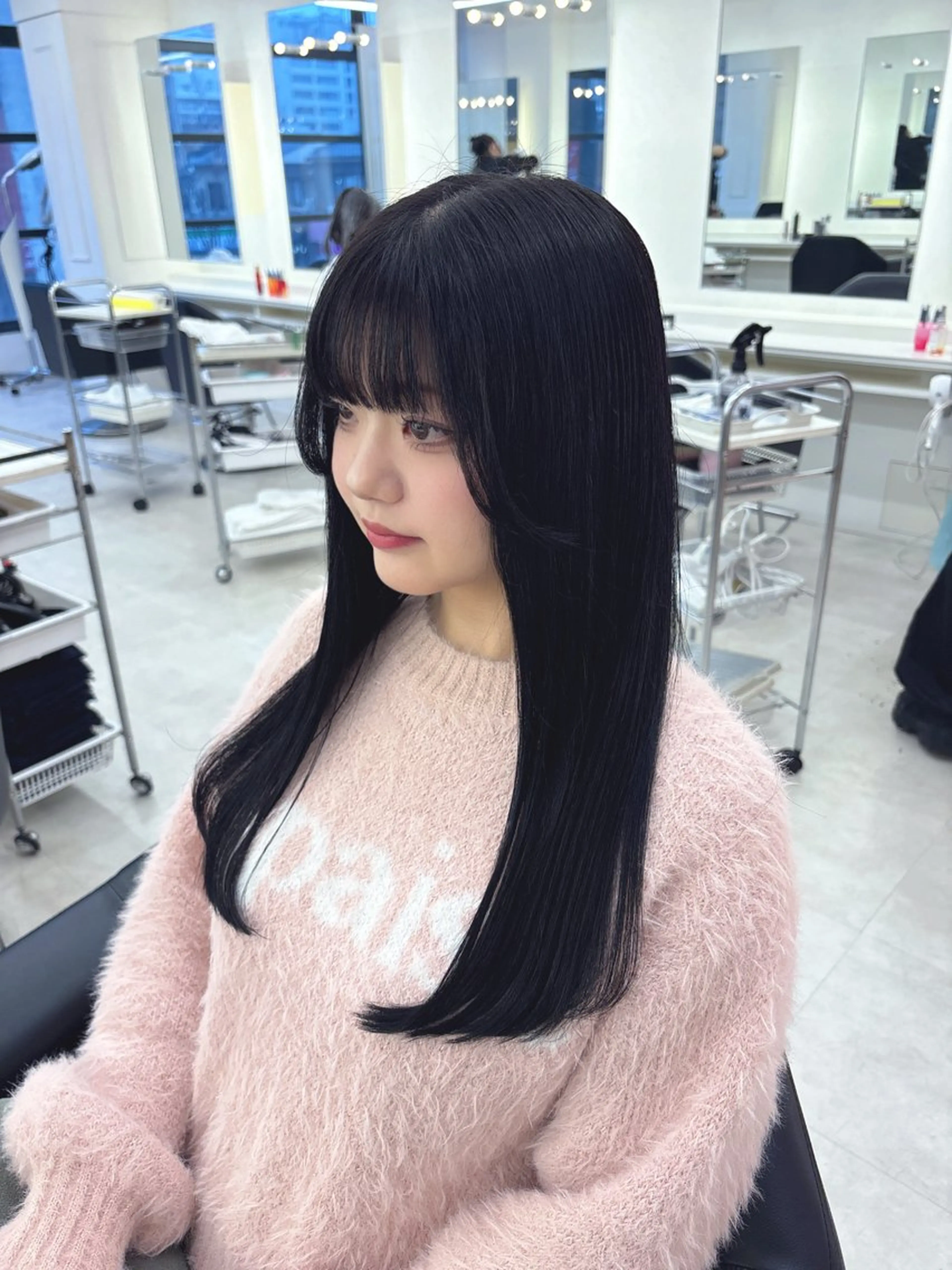 ロング カラー ParveMix 楠本結菜のヘアスタイル