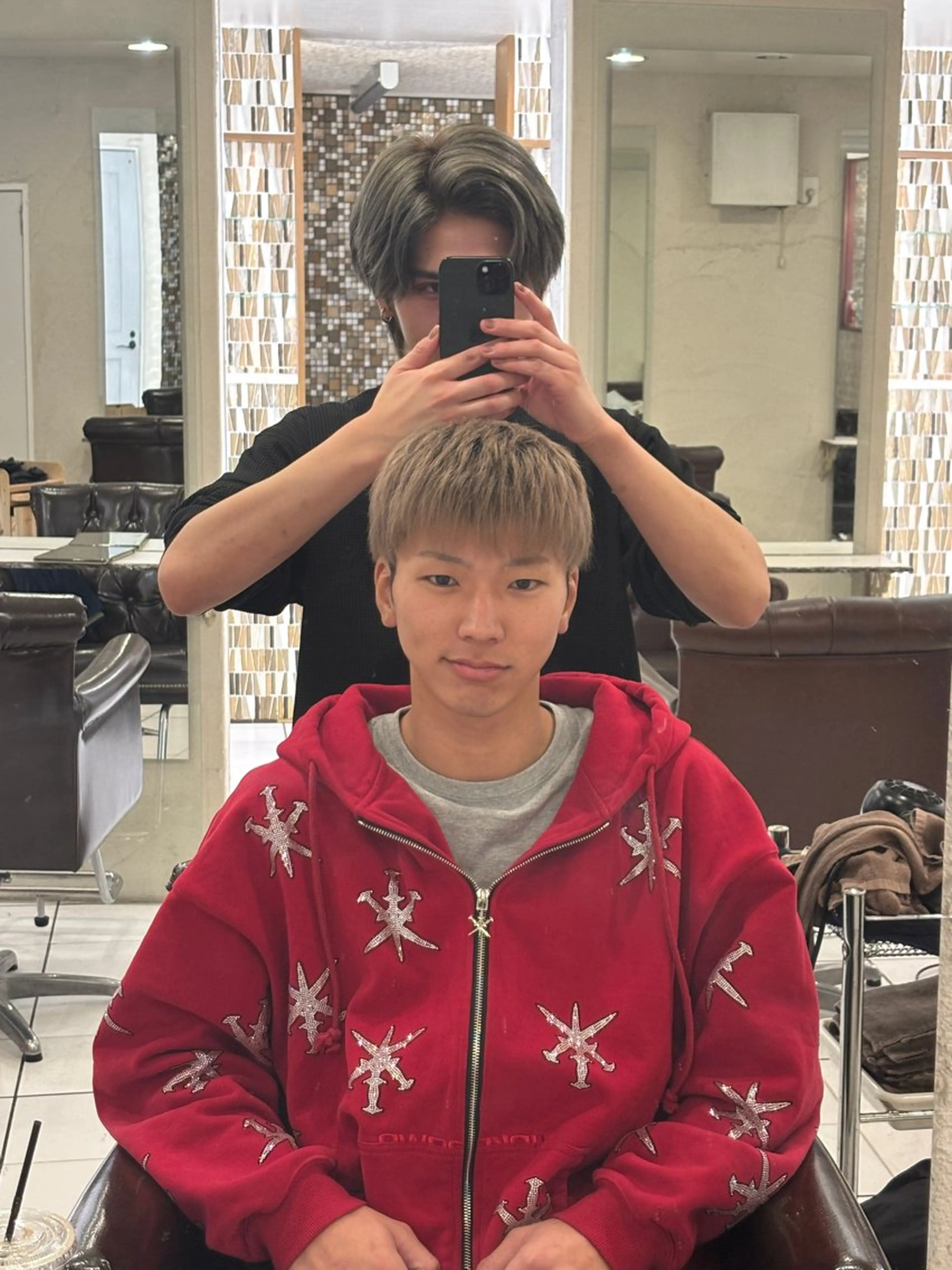 メンズ カット ヘアカラー トリートメント 郡山駅前美容師 真野目暉のヘアスタイル