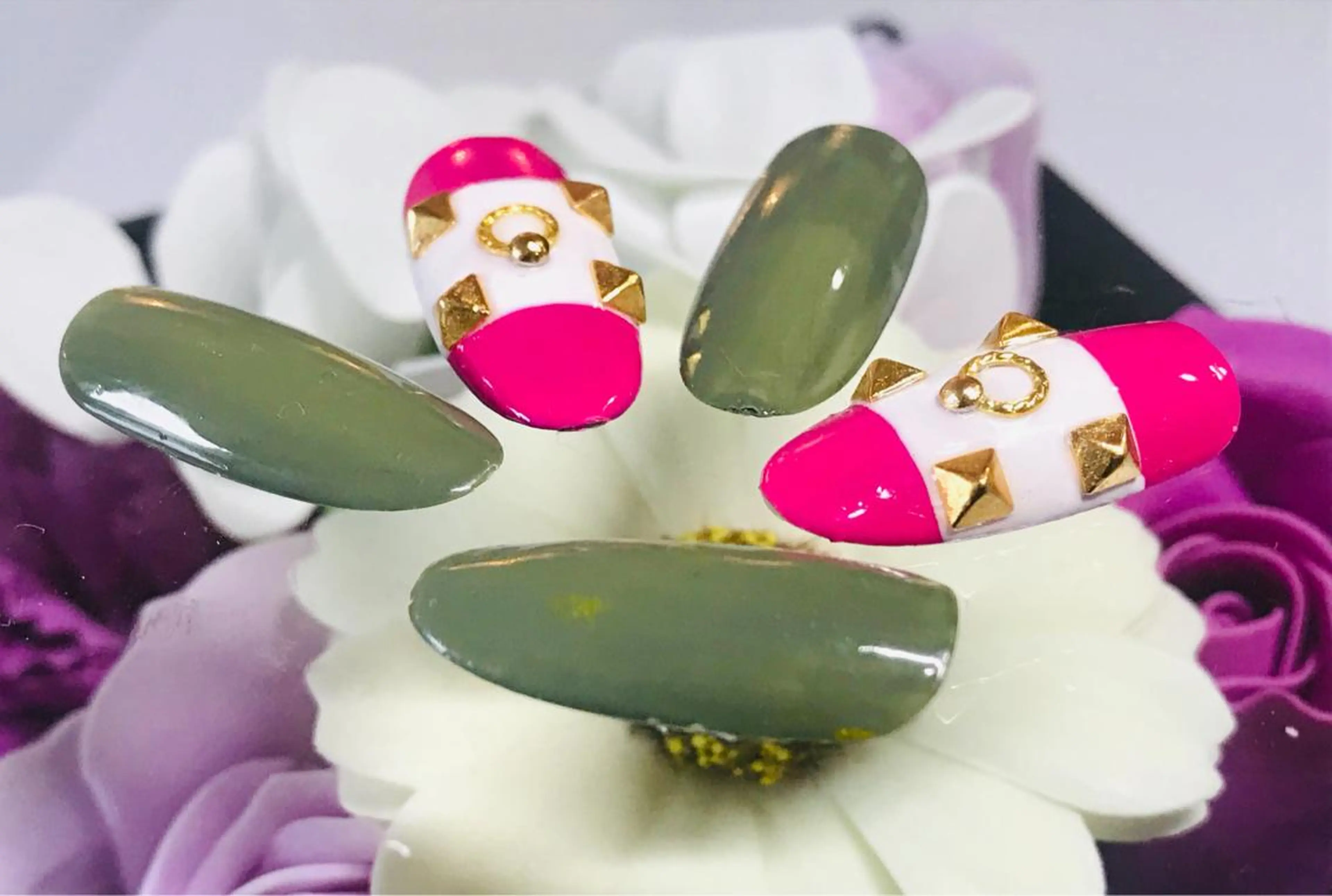 ショート ネイル ピンク nail&eye Aoのマツエク・マツパデザイン