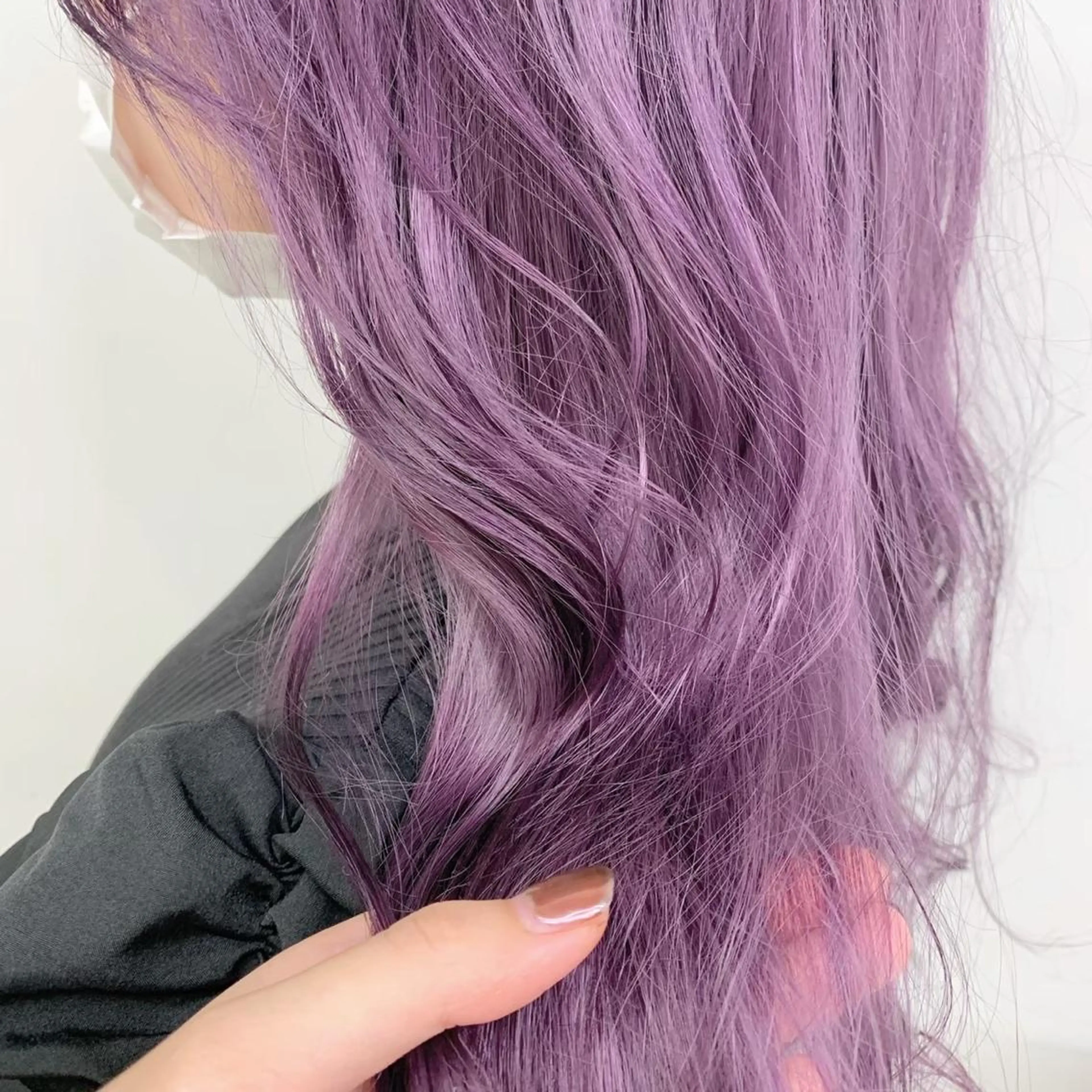 ロング カラー ヘアアレンジ ブリーチ ハイトーンカラー ラベンダーカラー ブリーチカラー 🩵MIZUKIのヘアスタイル