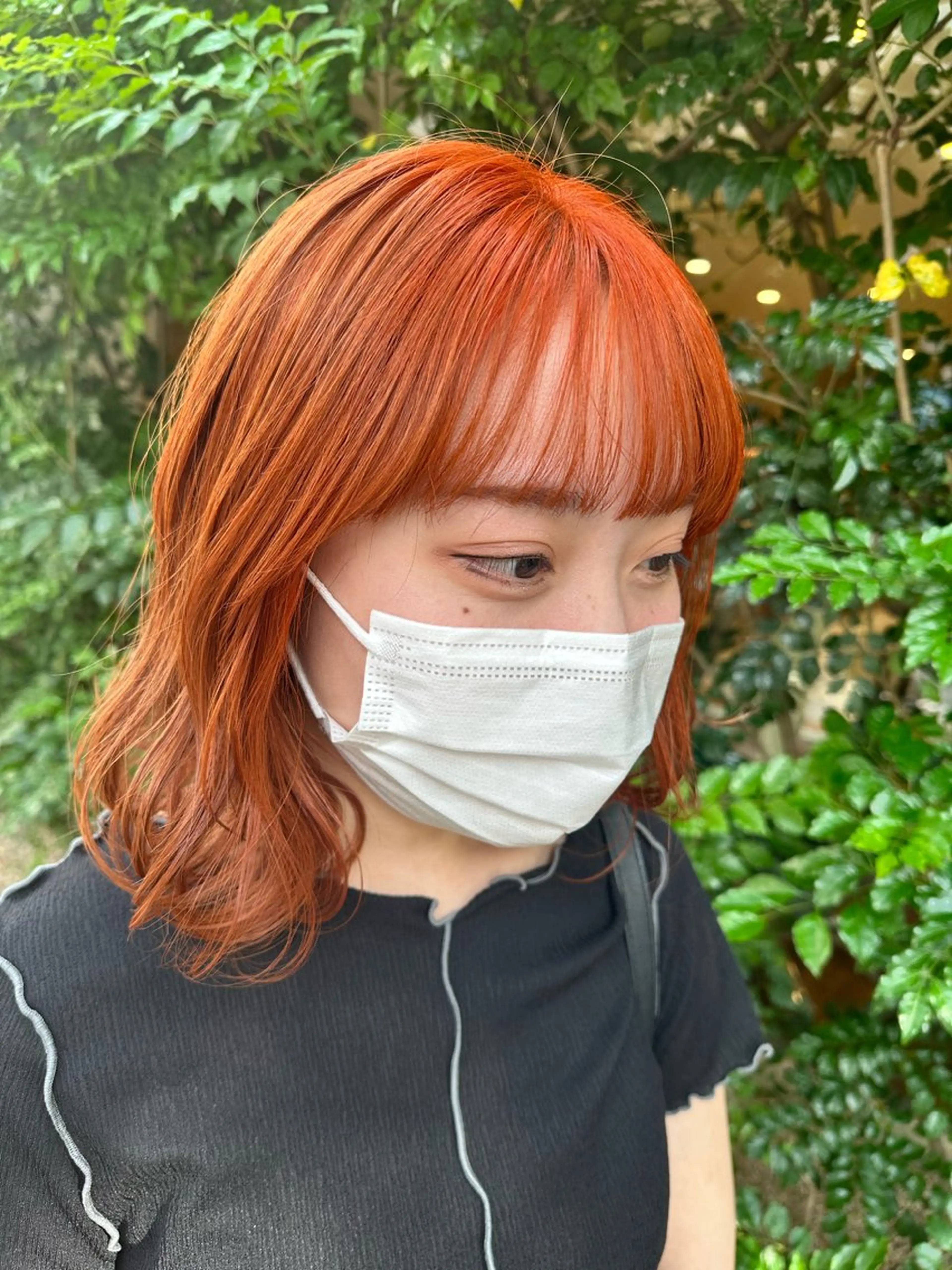 ミディアム 志村 萌のヘアスタイル