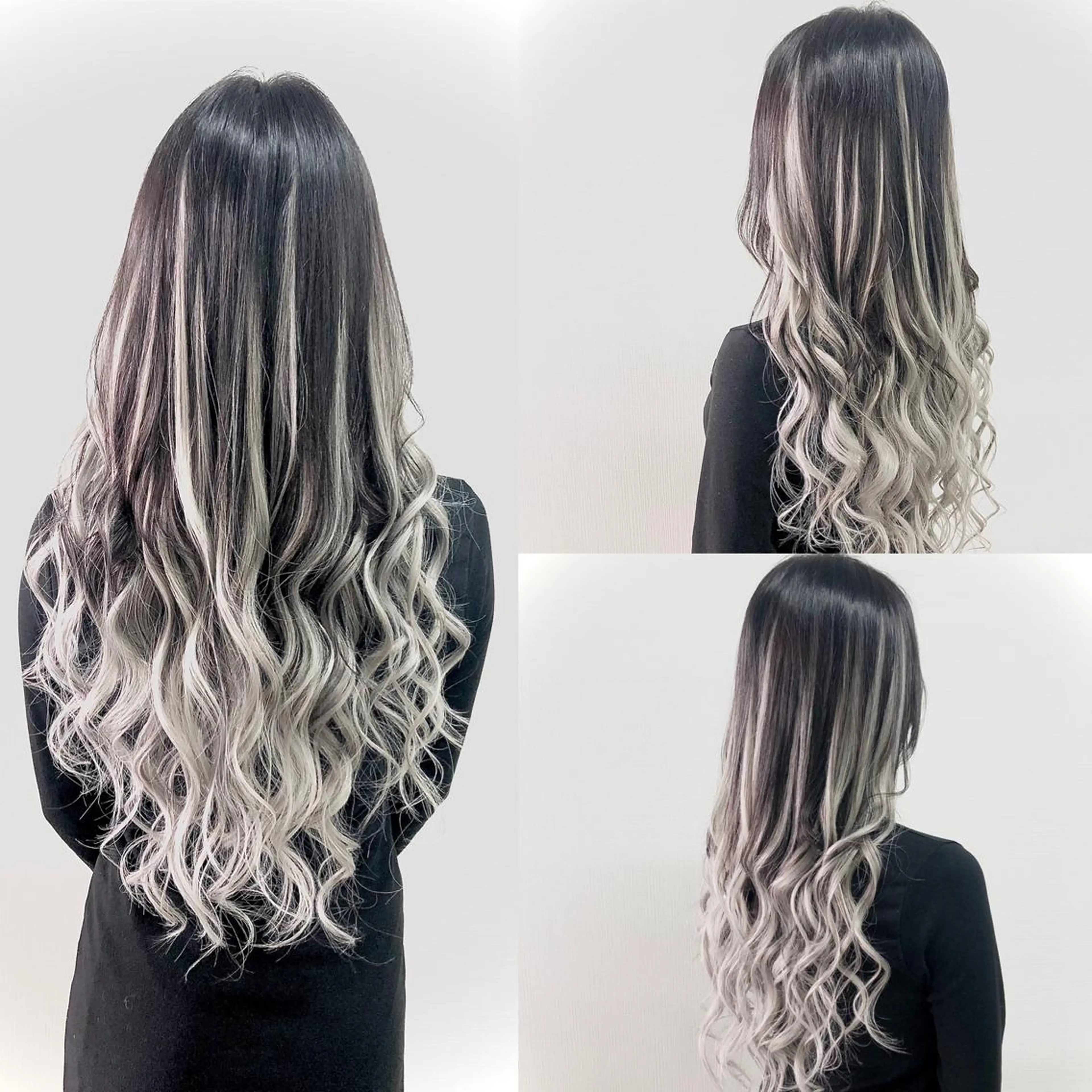 ミディアム カラー ヘアアレンジ シールエクステ バレイヤージュ エクステ レイヤーカット カット エクステ ✨最強美容師✨ 💙にっしー西村💙のヘアスタイル