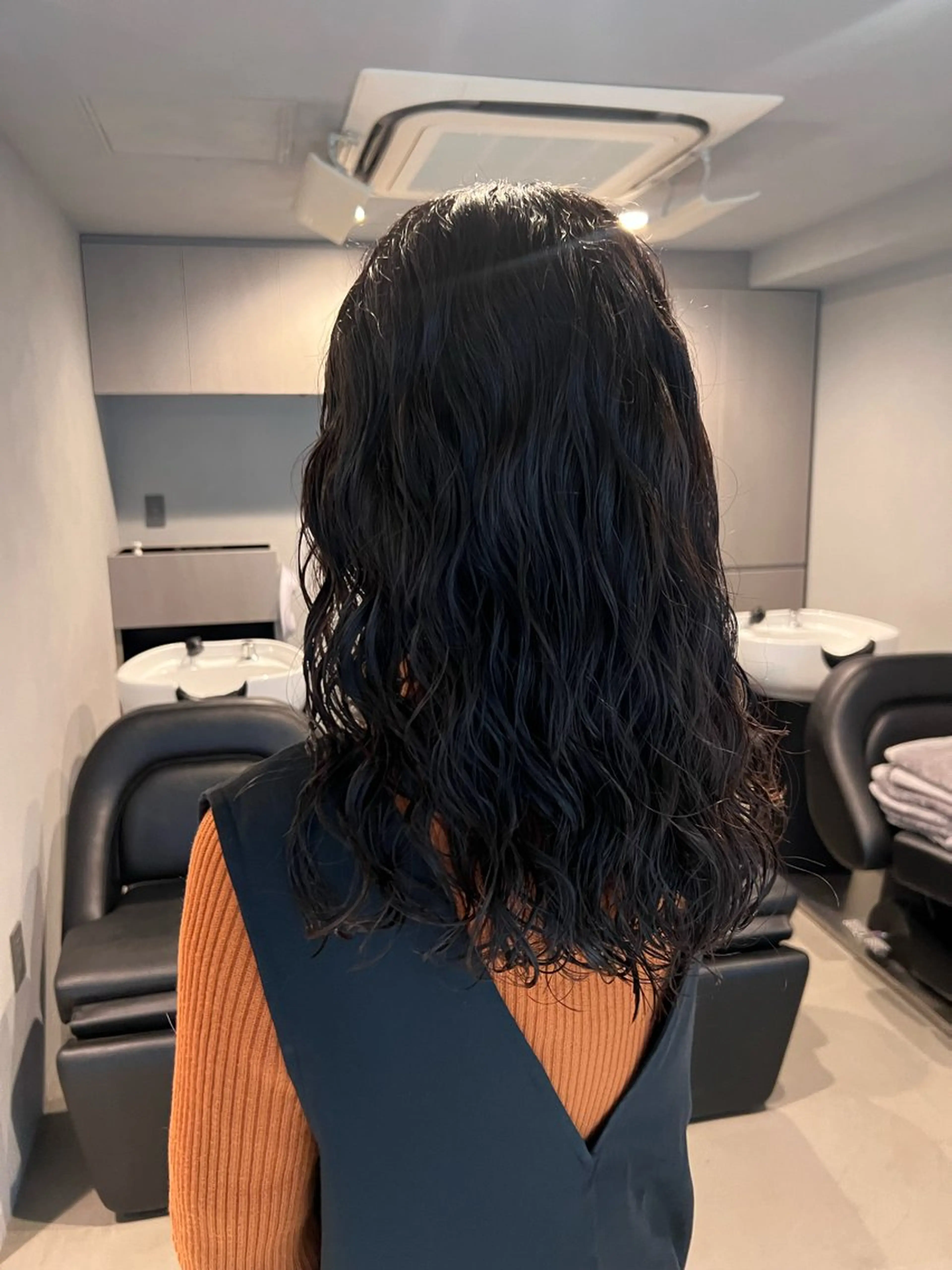 セミロング カット パーマ トリートメント デジタルパーマ/ ウェーブパーマ/神野のヘアスタイル