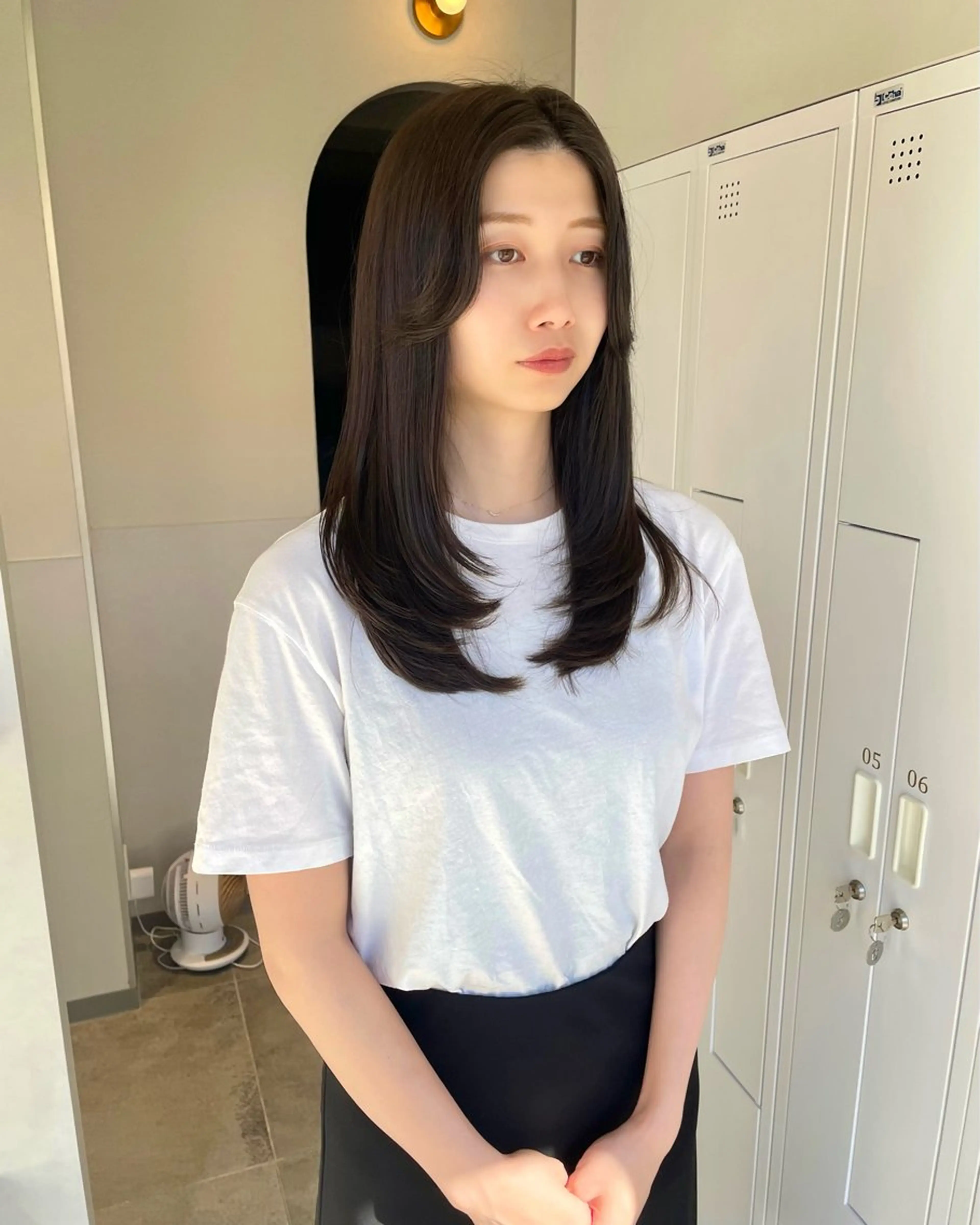 セミロング レイヤーカット カット ヘアカラー トリートメント 武田 清久のヘアスタイル