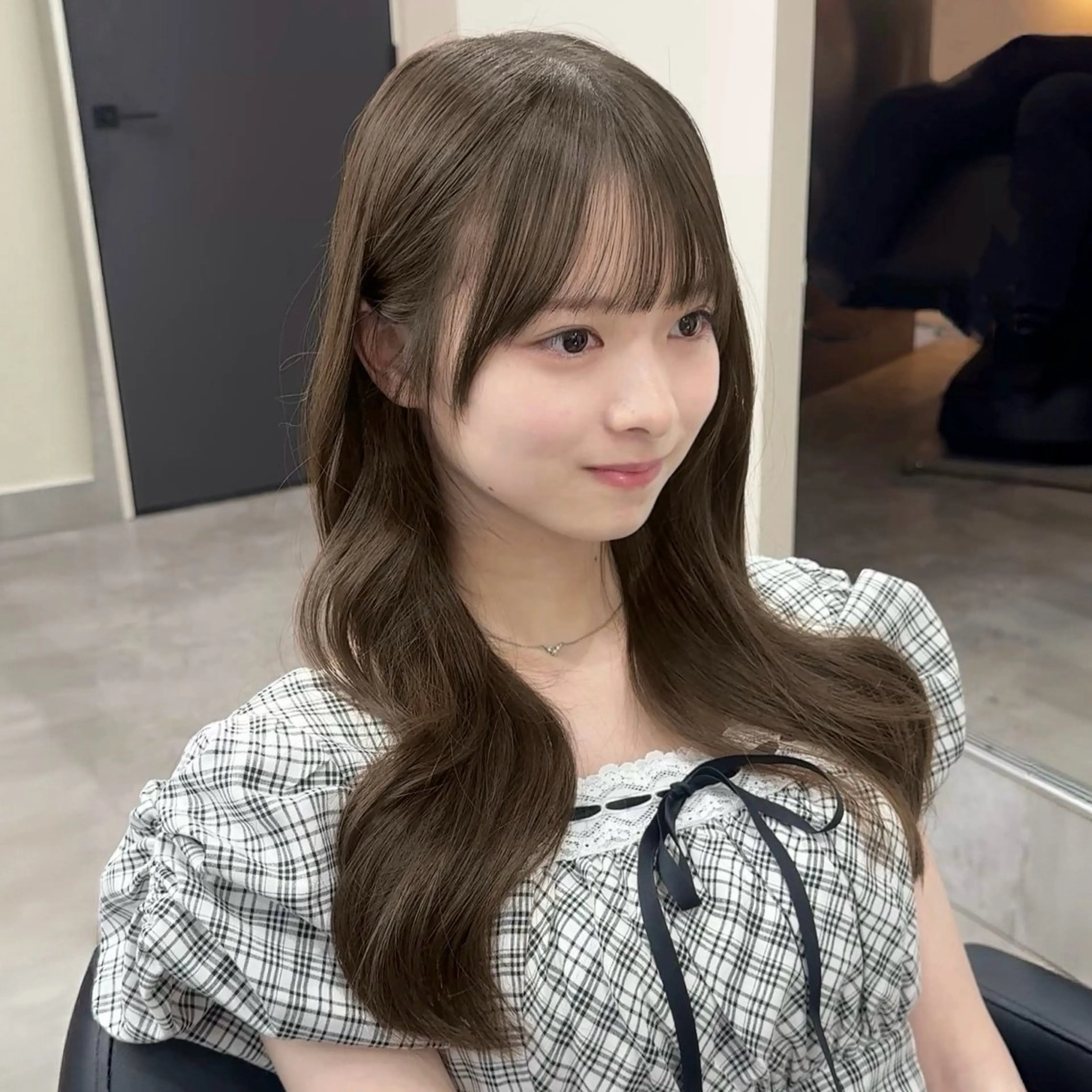 セミロング カラー カット ヘアカラー トリートメント 全席個室美容室 Zina 錦糸町 髪質改善＆トリートメント【ジーナ】所属・🎀髪質改善×韓国レ イヤー×透明感/米田のヘアスタイル