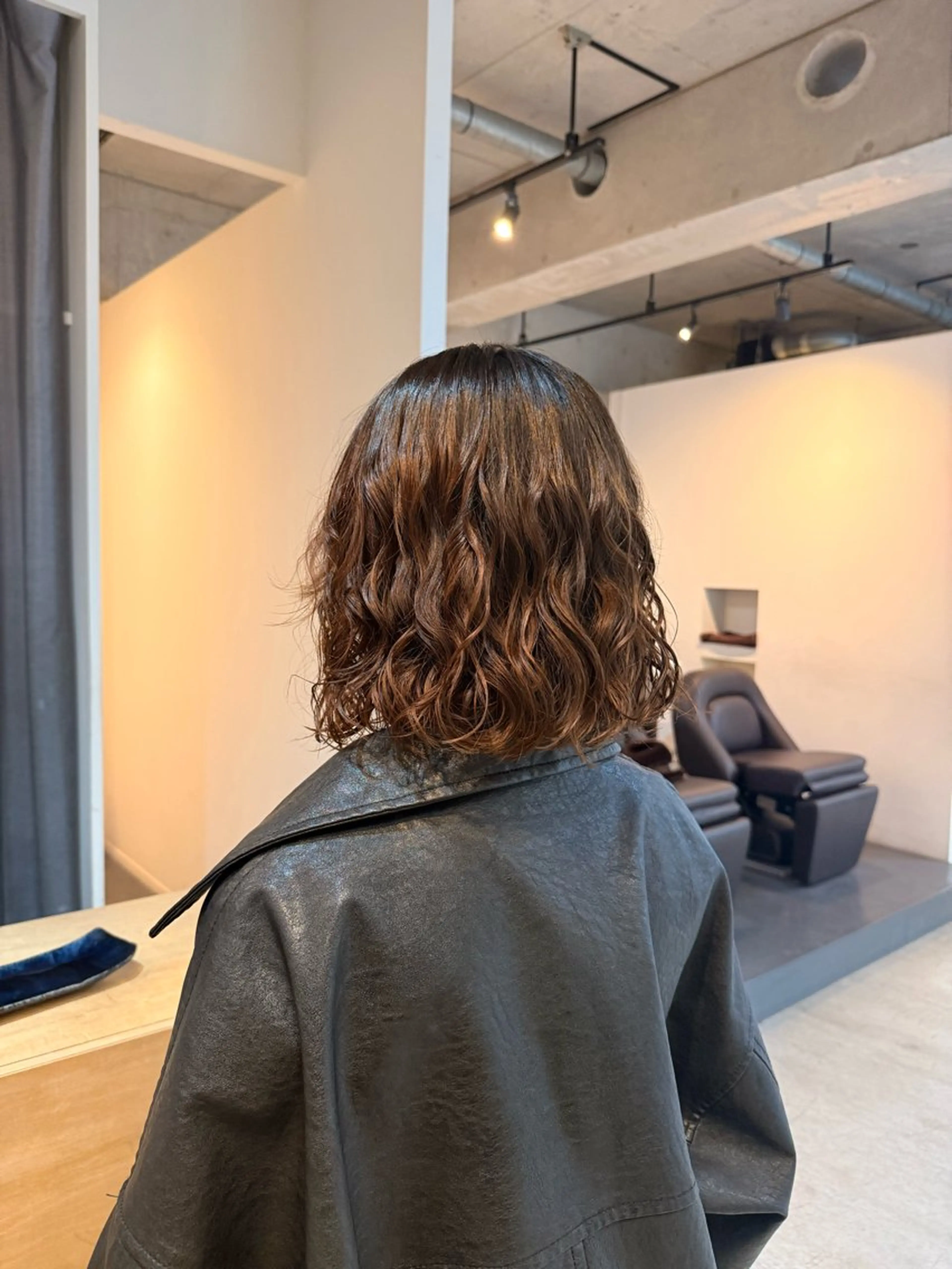 ミディアム カット パーマ トリートメント スパイラルパーマ /神野のヘアスタイル