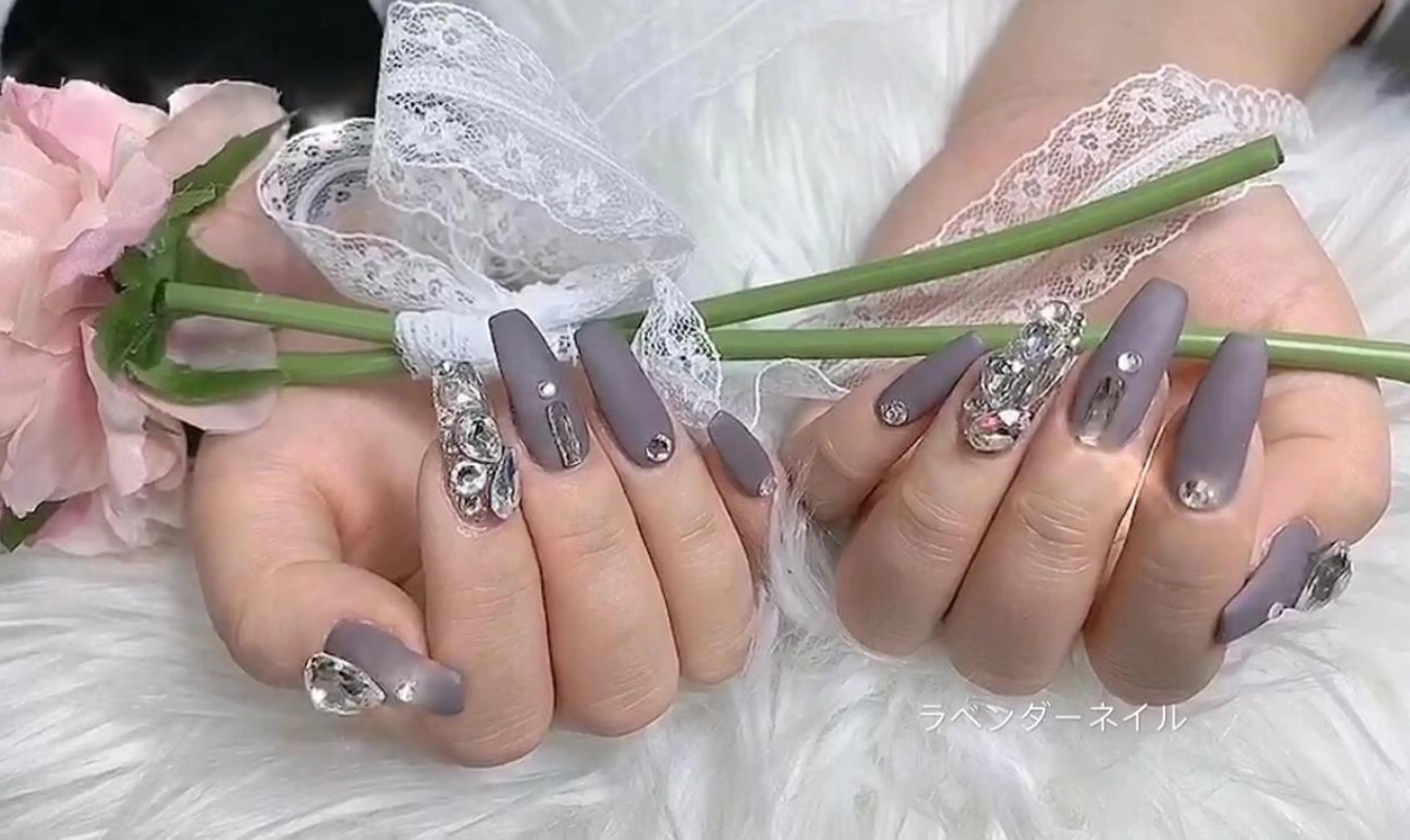 ネイル ラベンダー💖日暮里 ルル💖ネイルのネイルデザイン