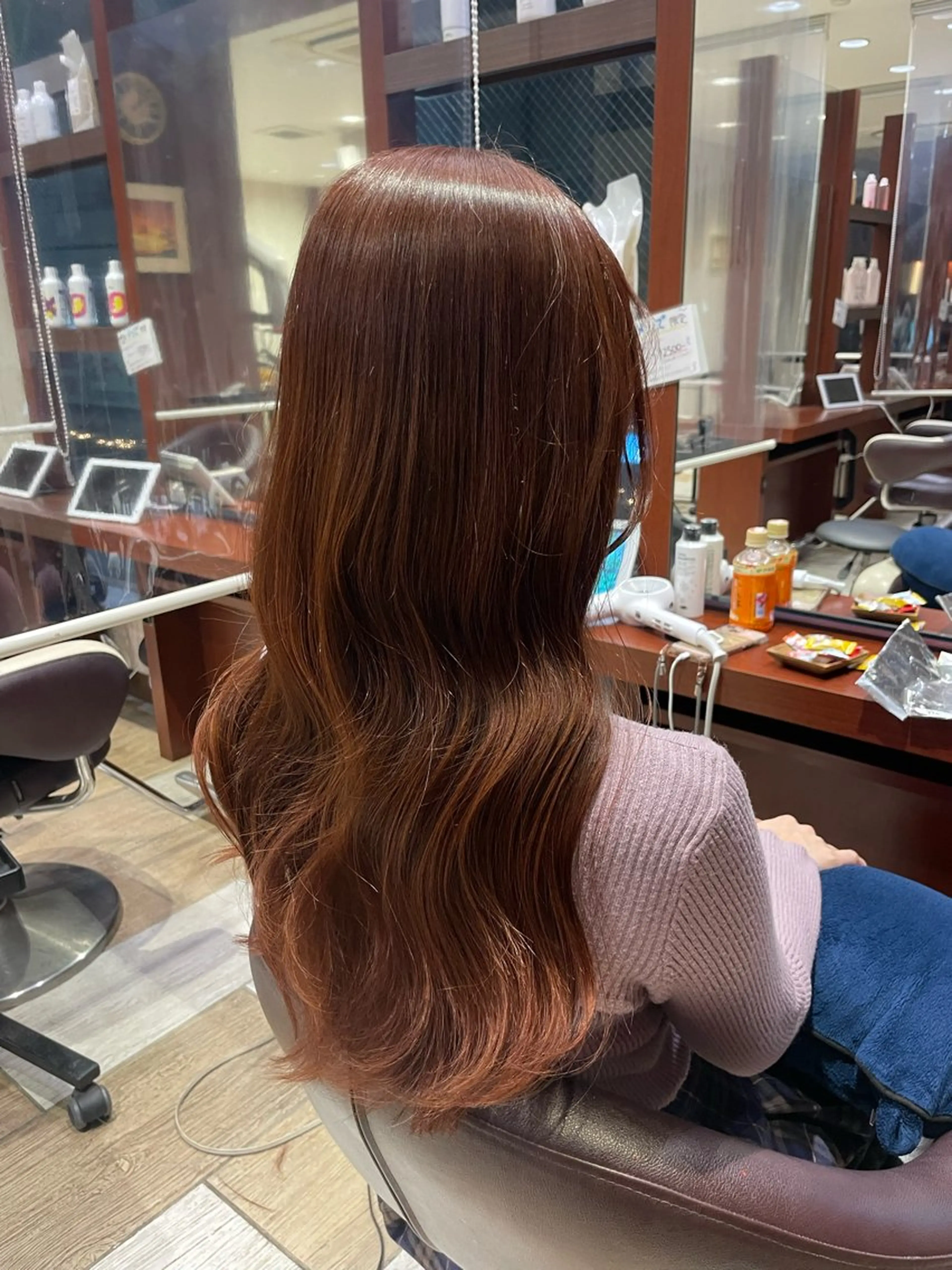 ロング カラー ブラウンカラー ピンクカラー ピンクブラウン EARTH菊名店👾 ひらのすぐるのヘアスタイル